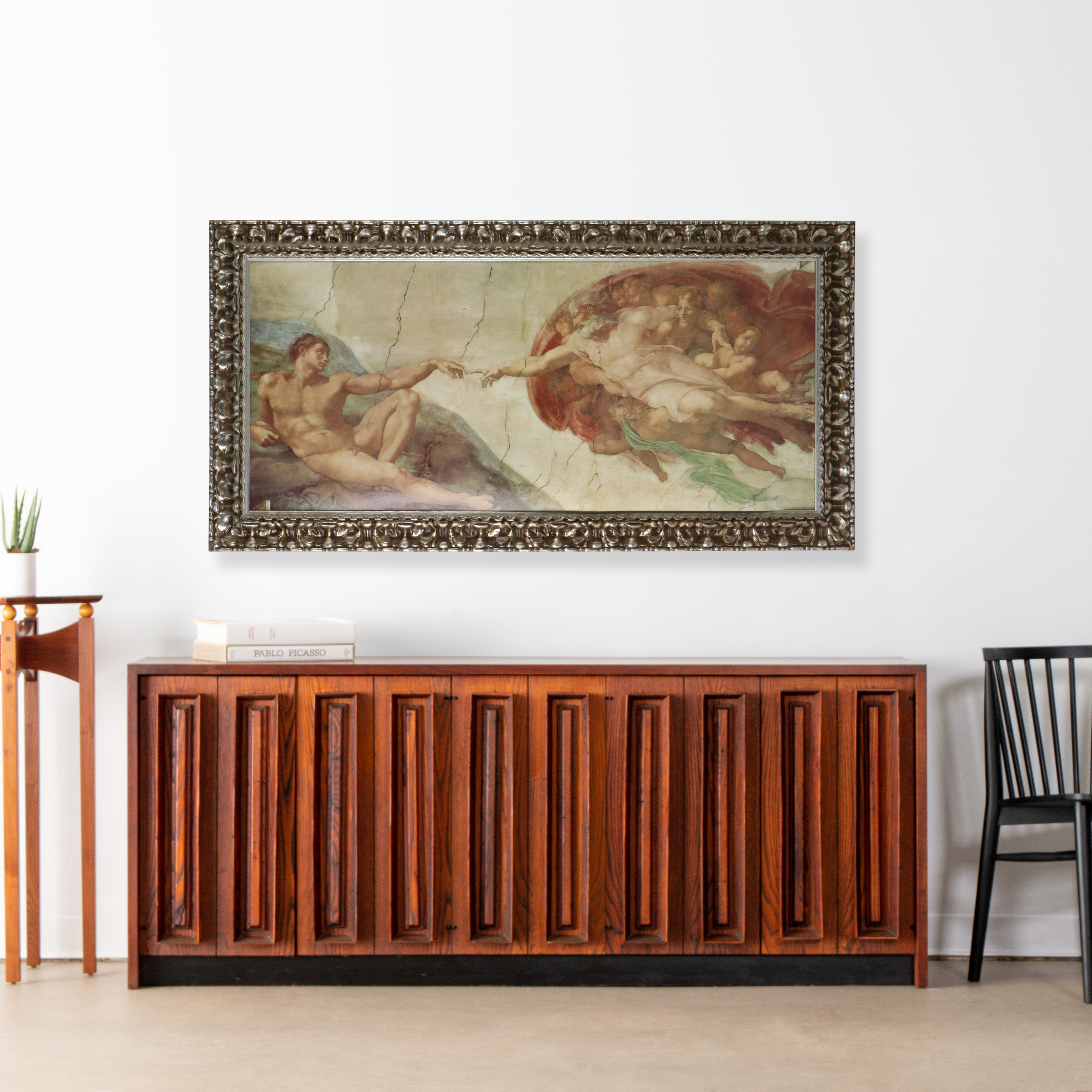 Offset Lithograph After Michelangelo "The Creation of Adam"