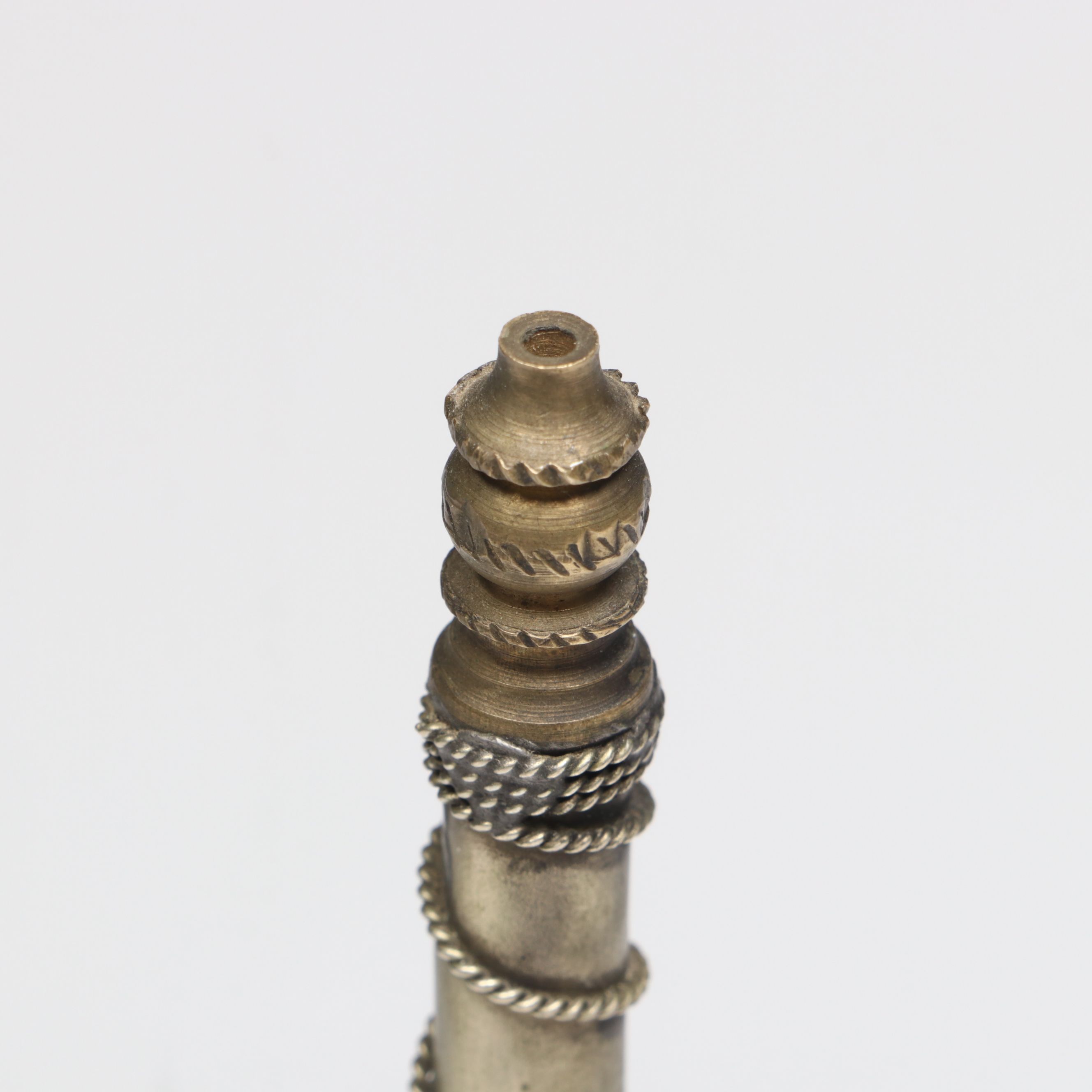 Ceramic and Metal Holy Water Sprinkling Bottle