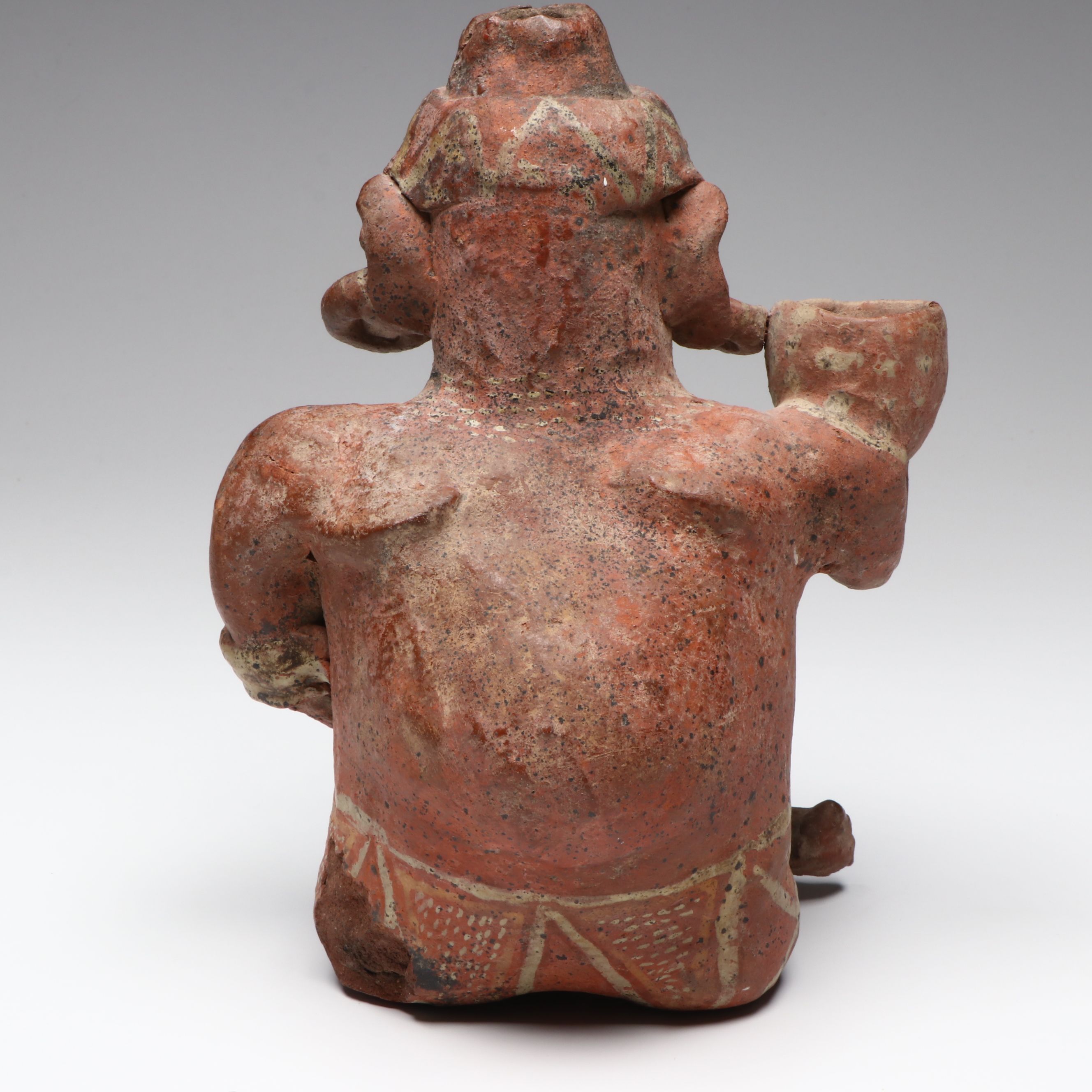 Pre-Columbian Nayarit Seated Female Figure with Bowl, Circa 100 BCE