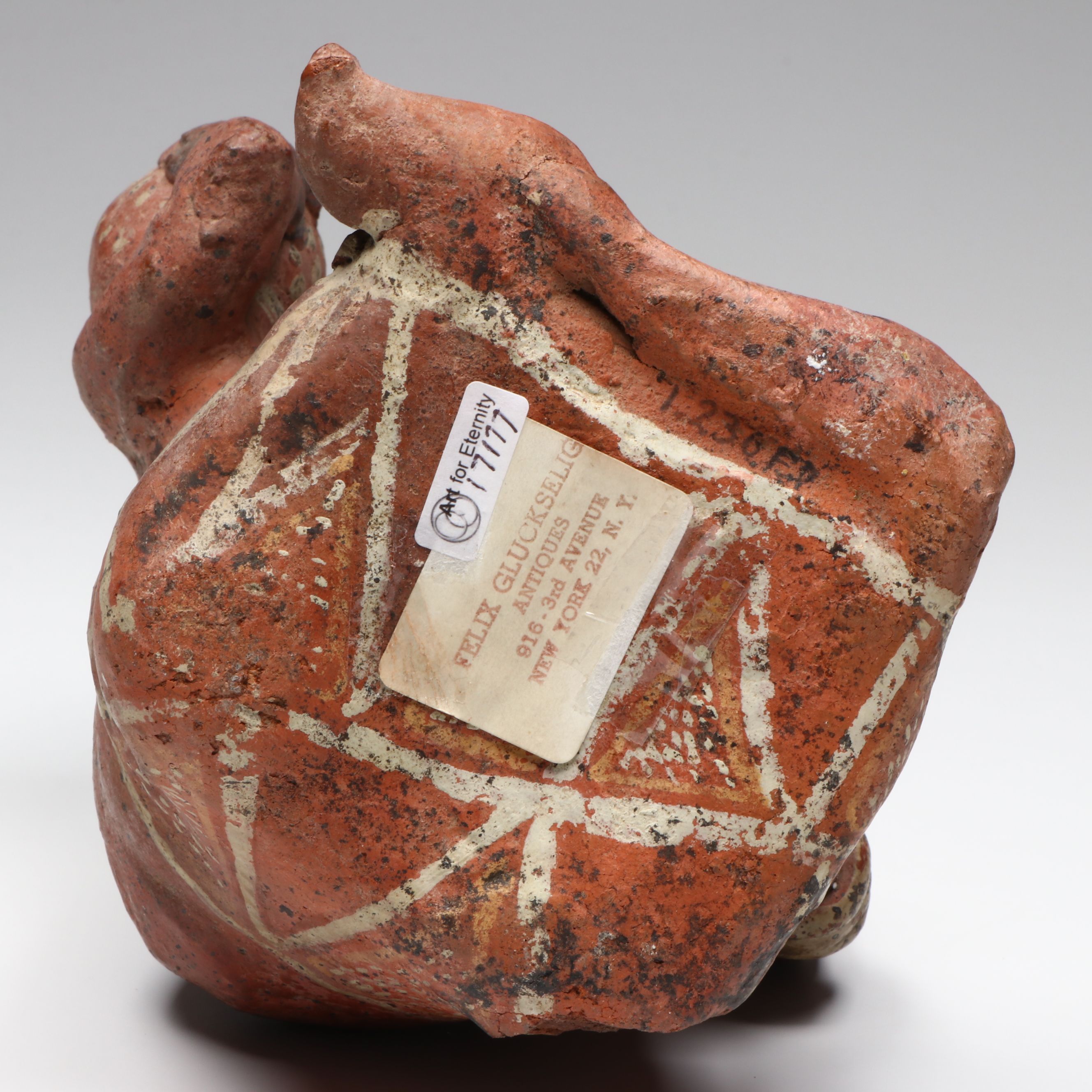 Pre-Columbian Nayarit Seated Female Figure with Bowl, Circa 100 BCE