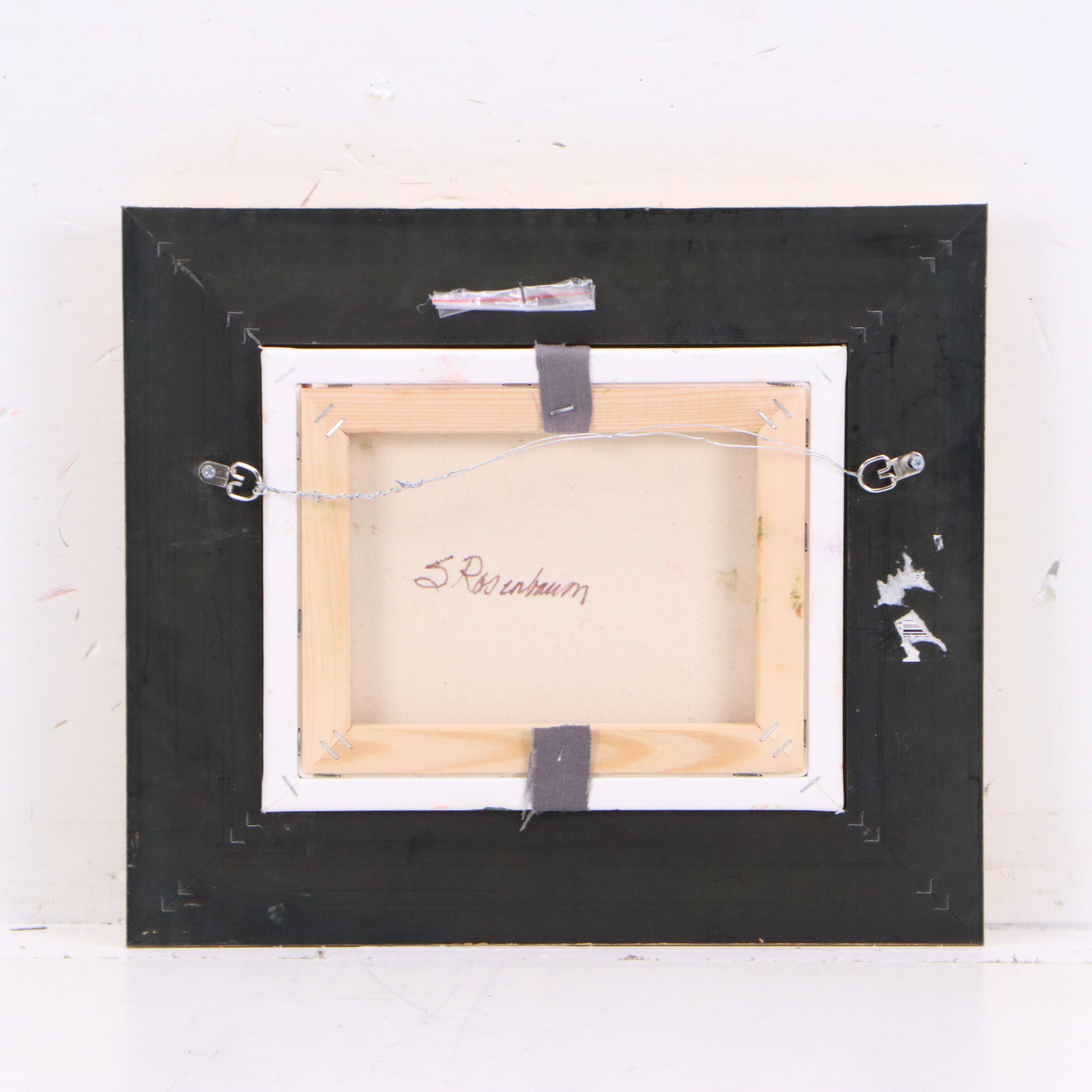 Sally Rosenbaum Impressionistic Oil Painting of Woman Reading in Garden, 21st C.