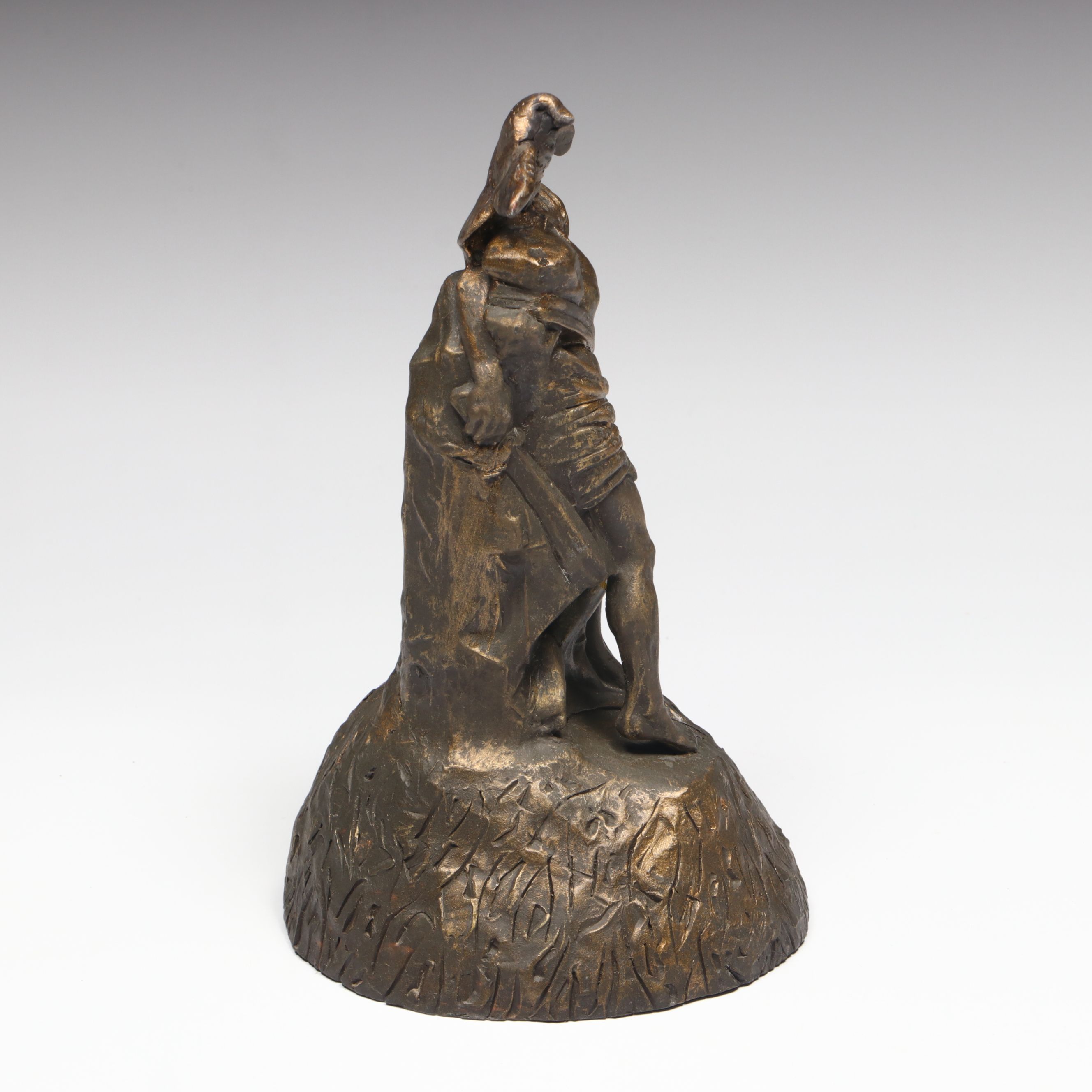 Bronze Finish Figurine "The Dying Cuchulainn" After Oliver Sheppard