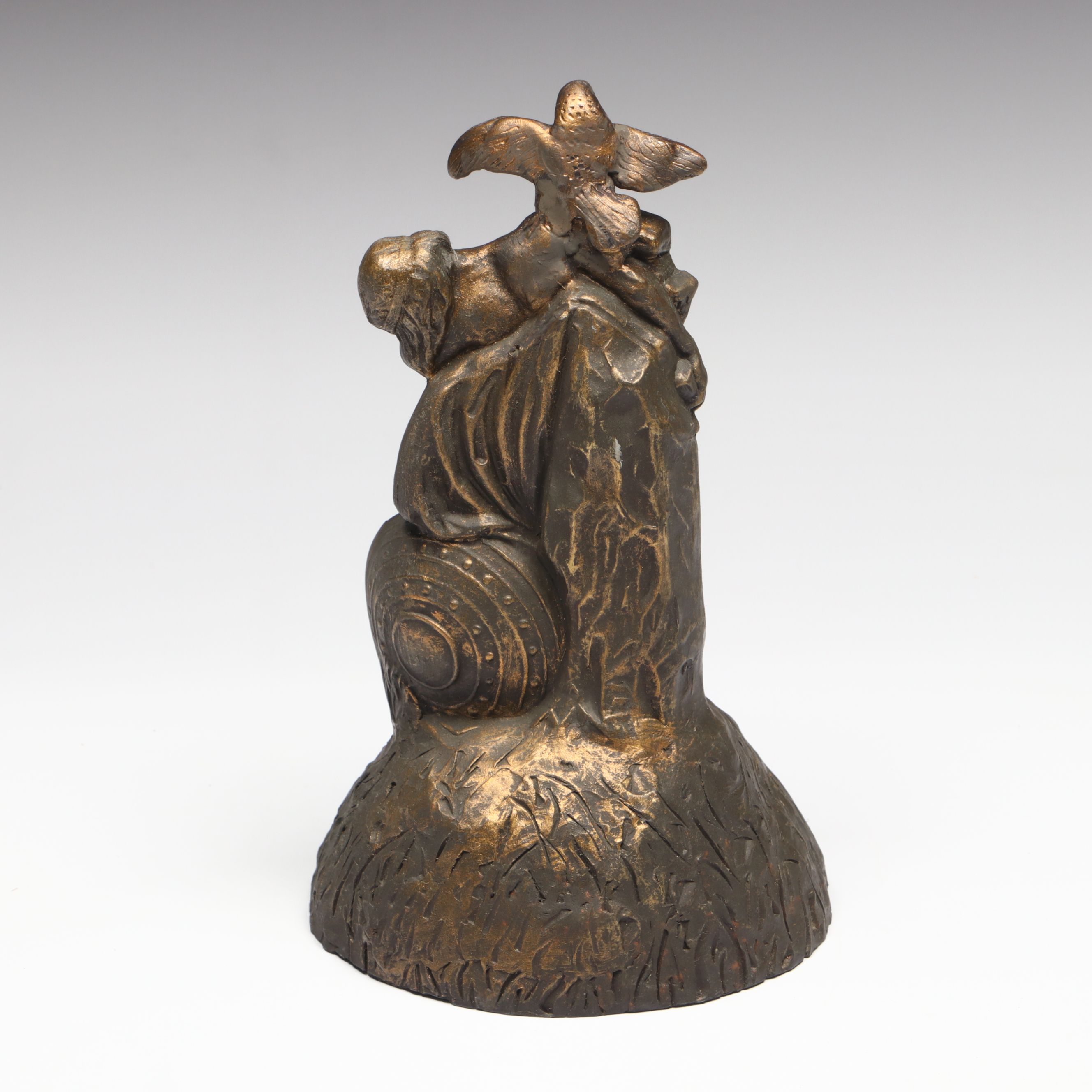 Bronze Finish Figurine "The Dying Cuchulainn" After Oliver Sheppard