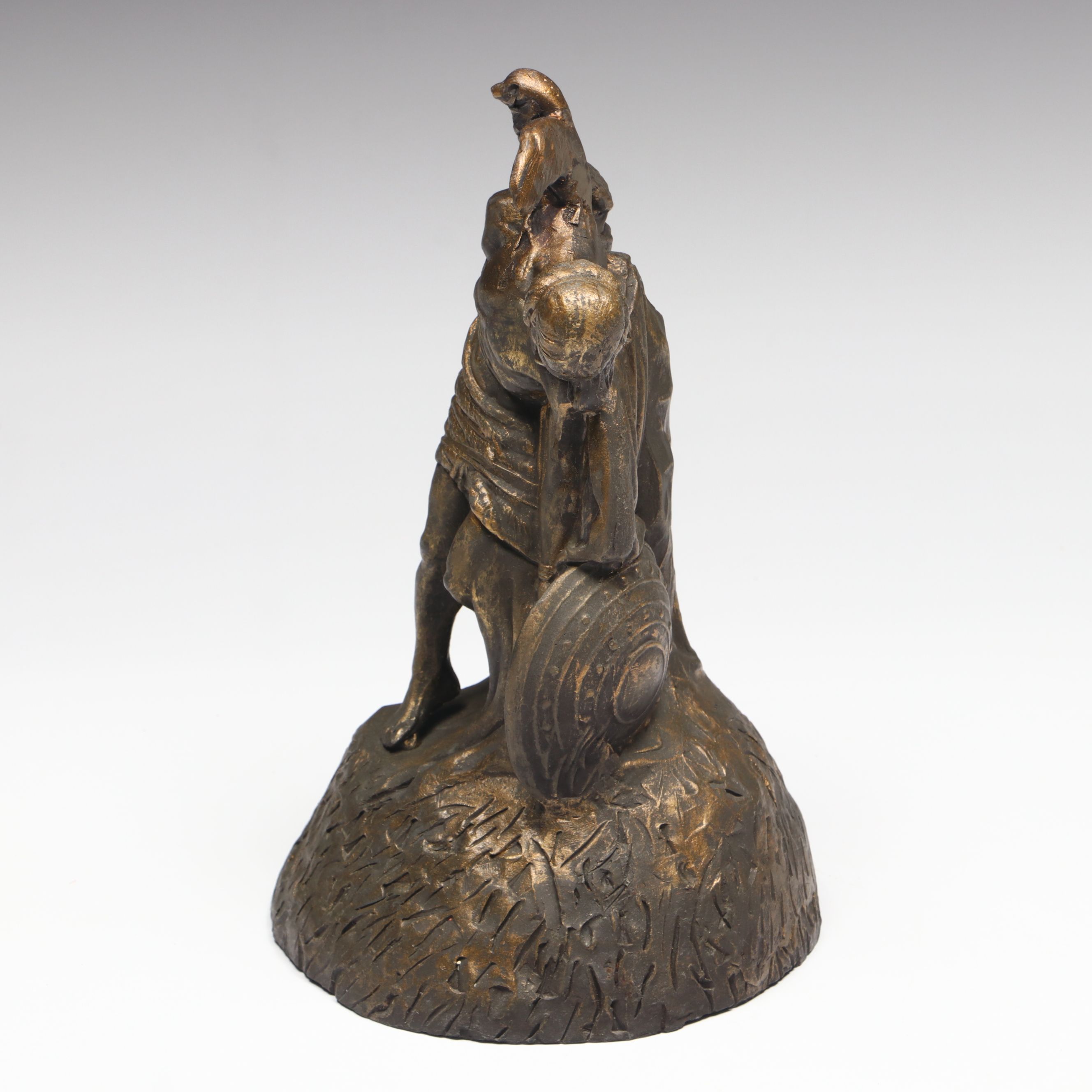 Bronze Finish Figurine "The Dying Cuchulainn" After Oliver Sheppard