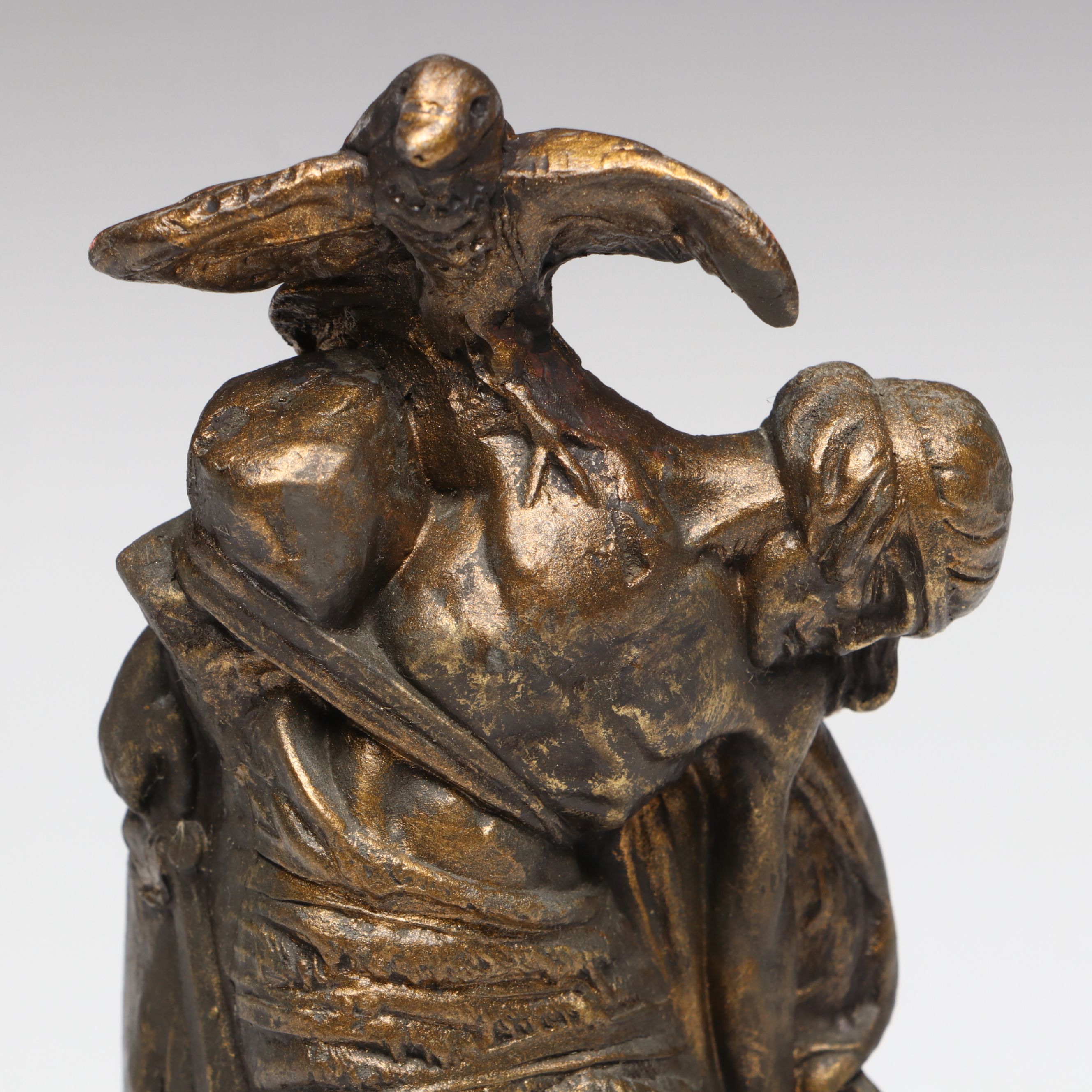 Bronze Finish Figurine "The Dying Cuchulainn" After Oliver Sheppard