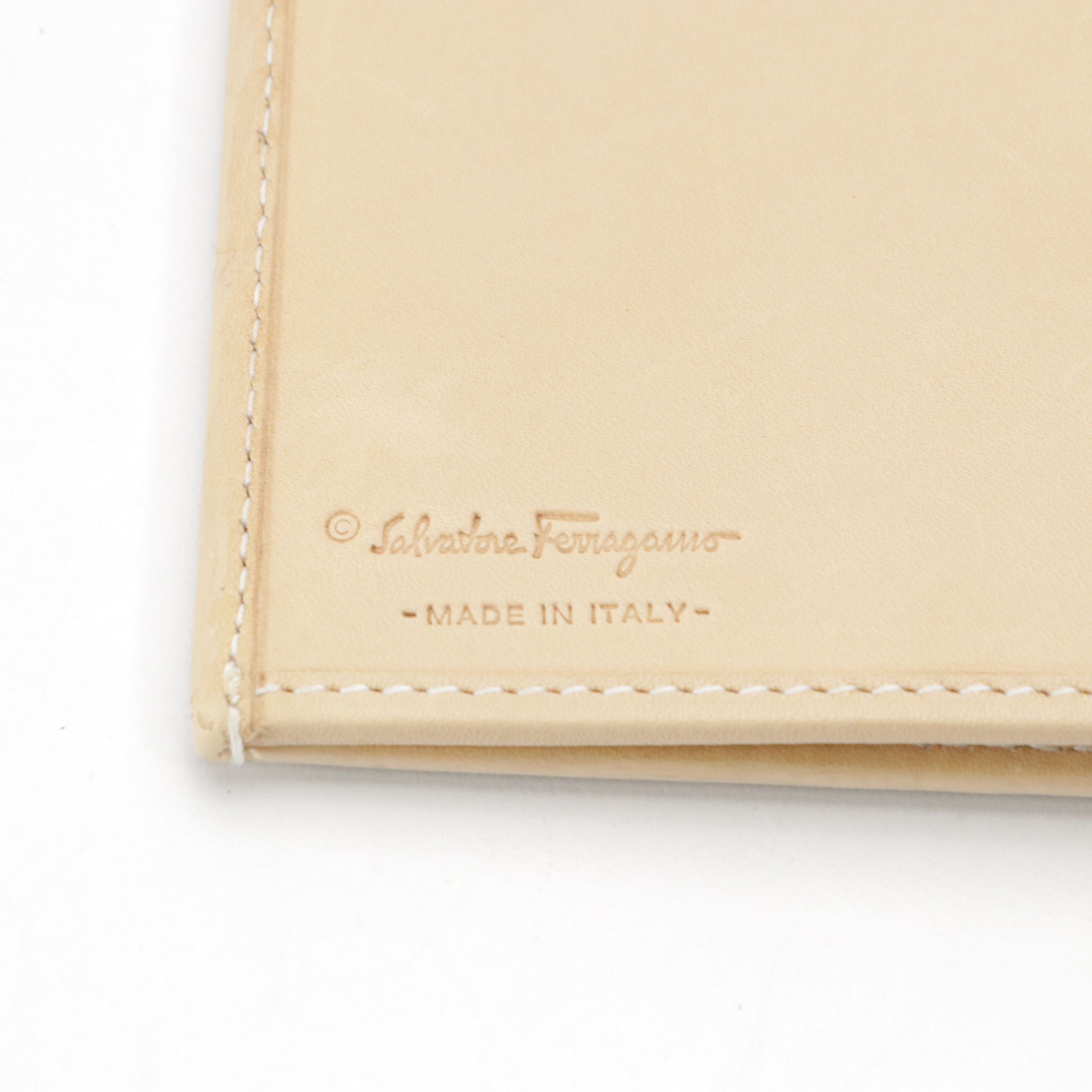 Salvatore Ferragamo Light Blue and Silver Gancini Pattern Long Bifold Wallet