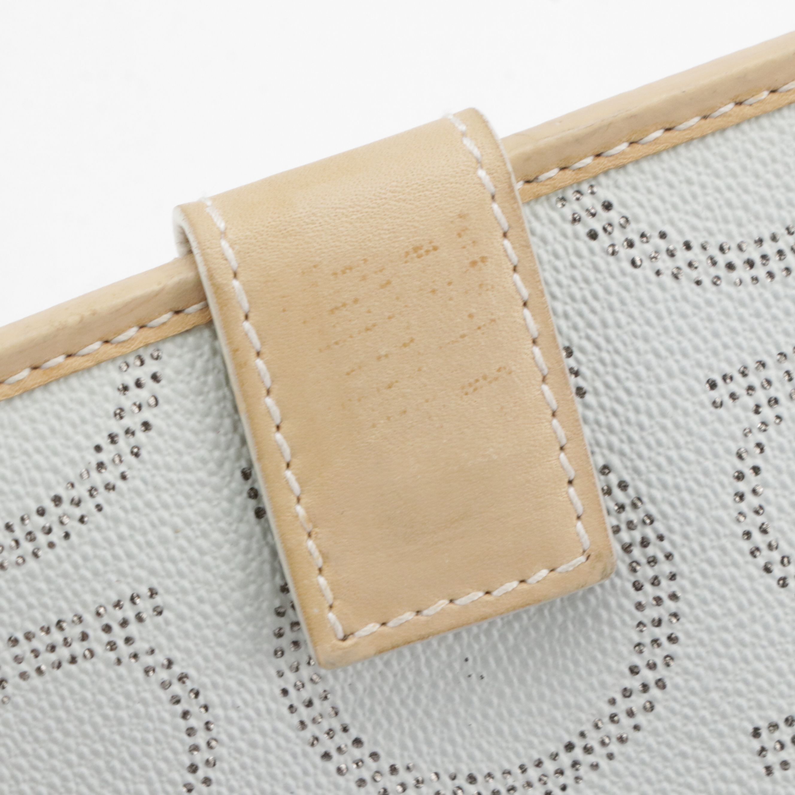 Salvatore Ferragamo Light Blue and Silver Gancini Pattern Long Bifold Wallet