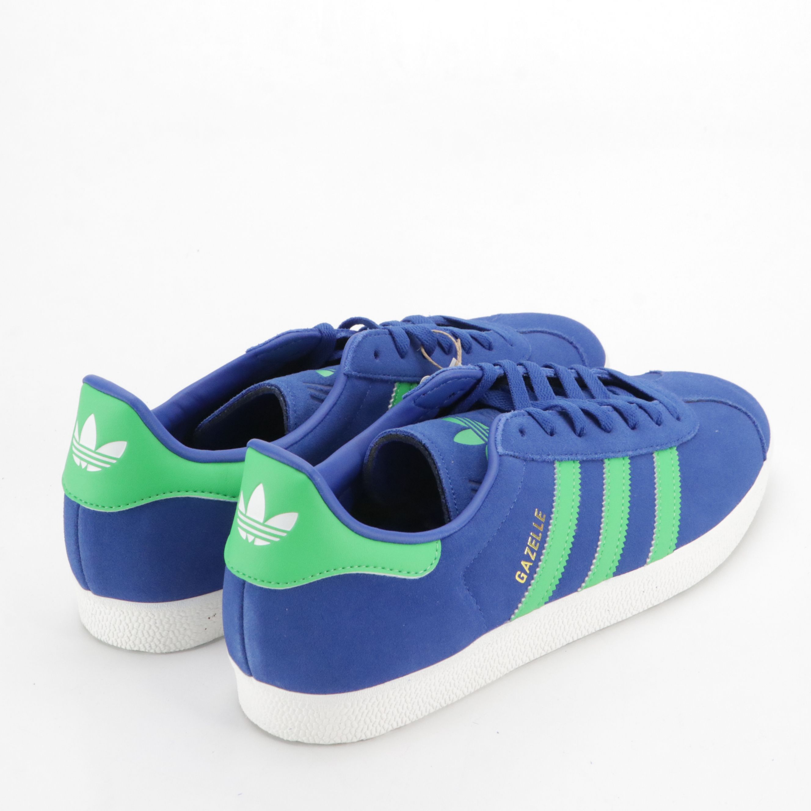 Men's Adidas Gazelle Sneakers in Royal Blue/Energy Green W/ Box & Retail Tag
