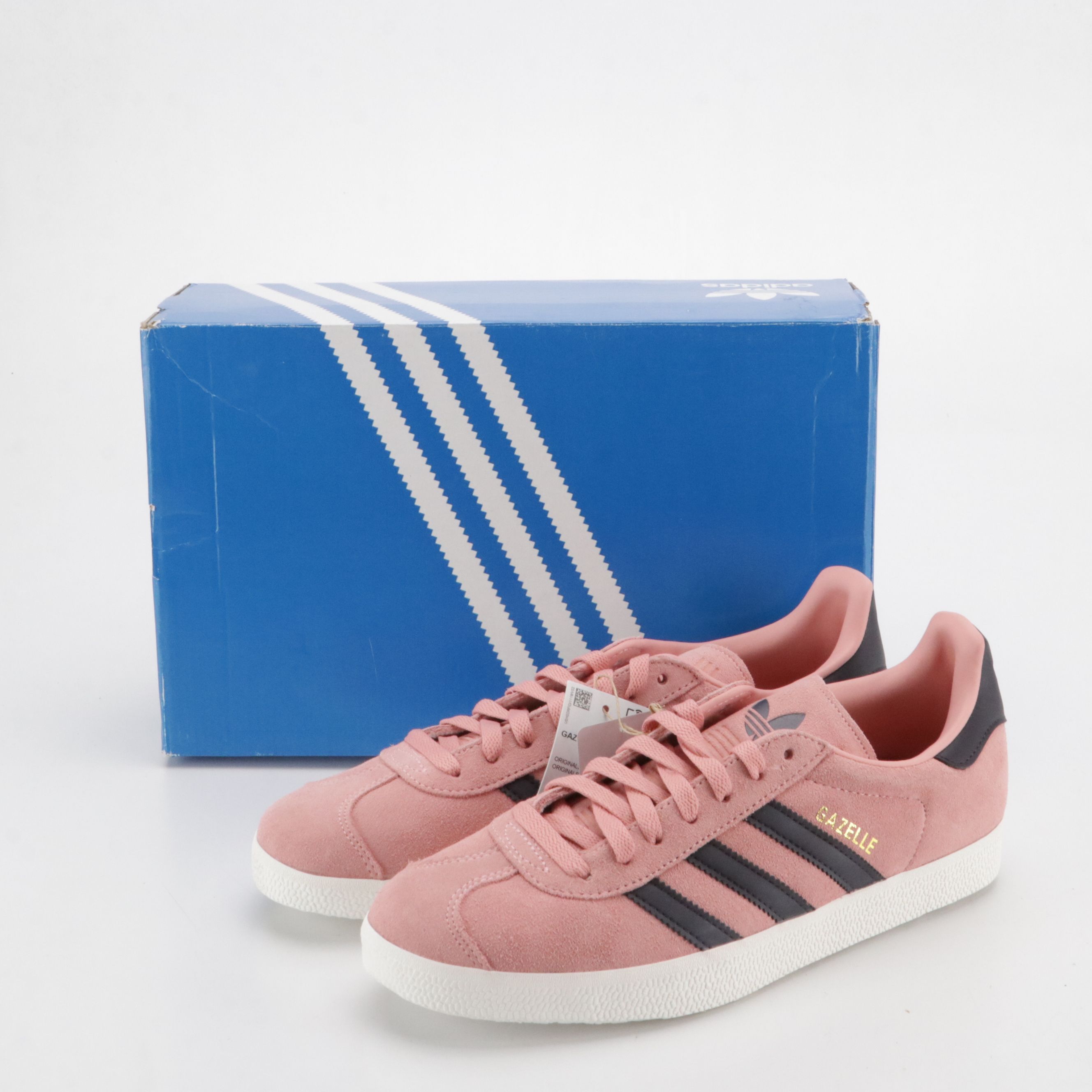 Men's Adidas Gazelle Sneakers in Glow Pink/Aurora Black With Box and Retail Tag