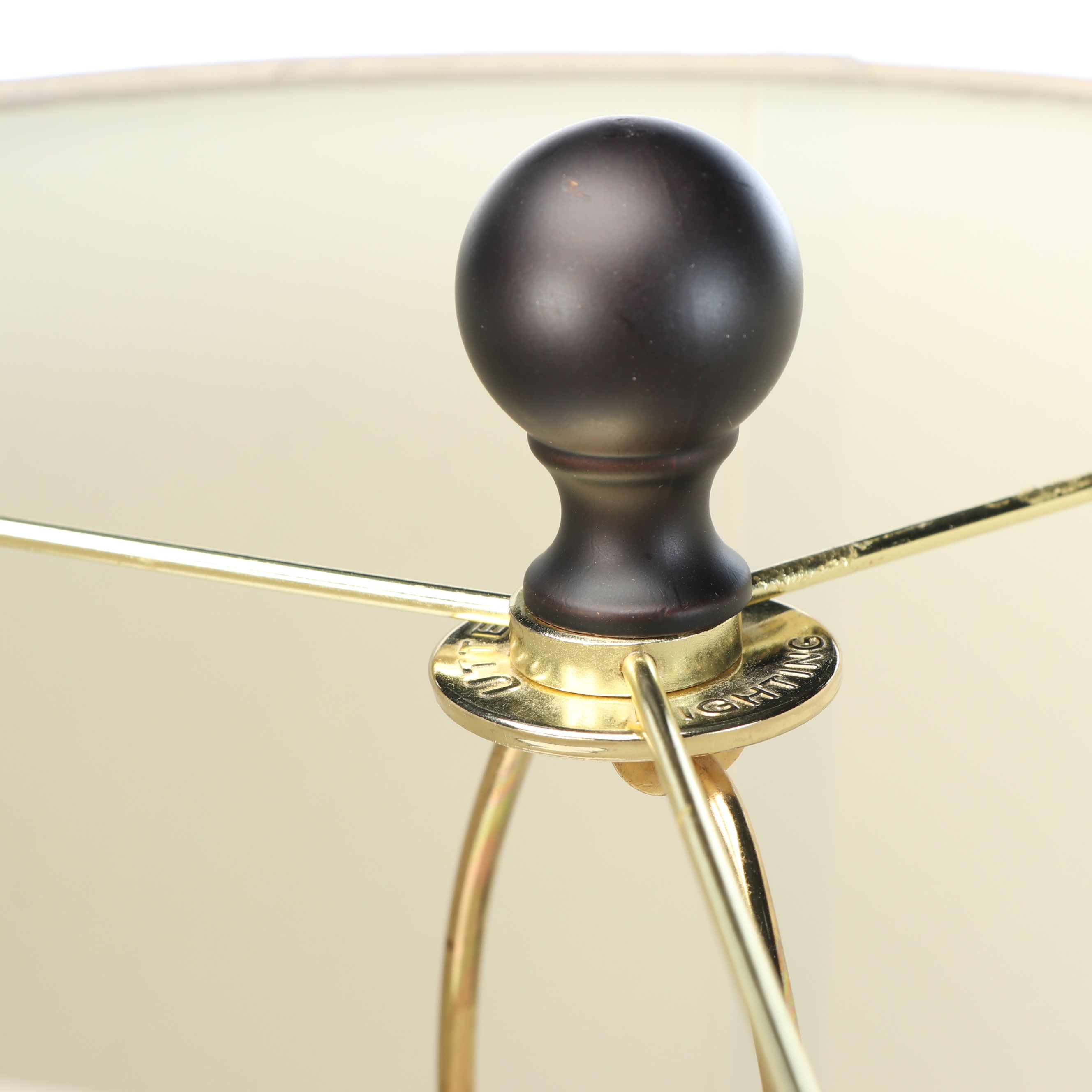 Uttermost "Cassian" Ceramic Table Lamps with Silk Drum Shades