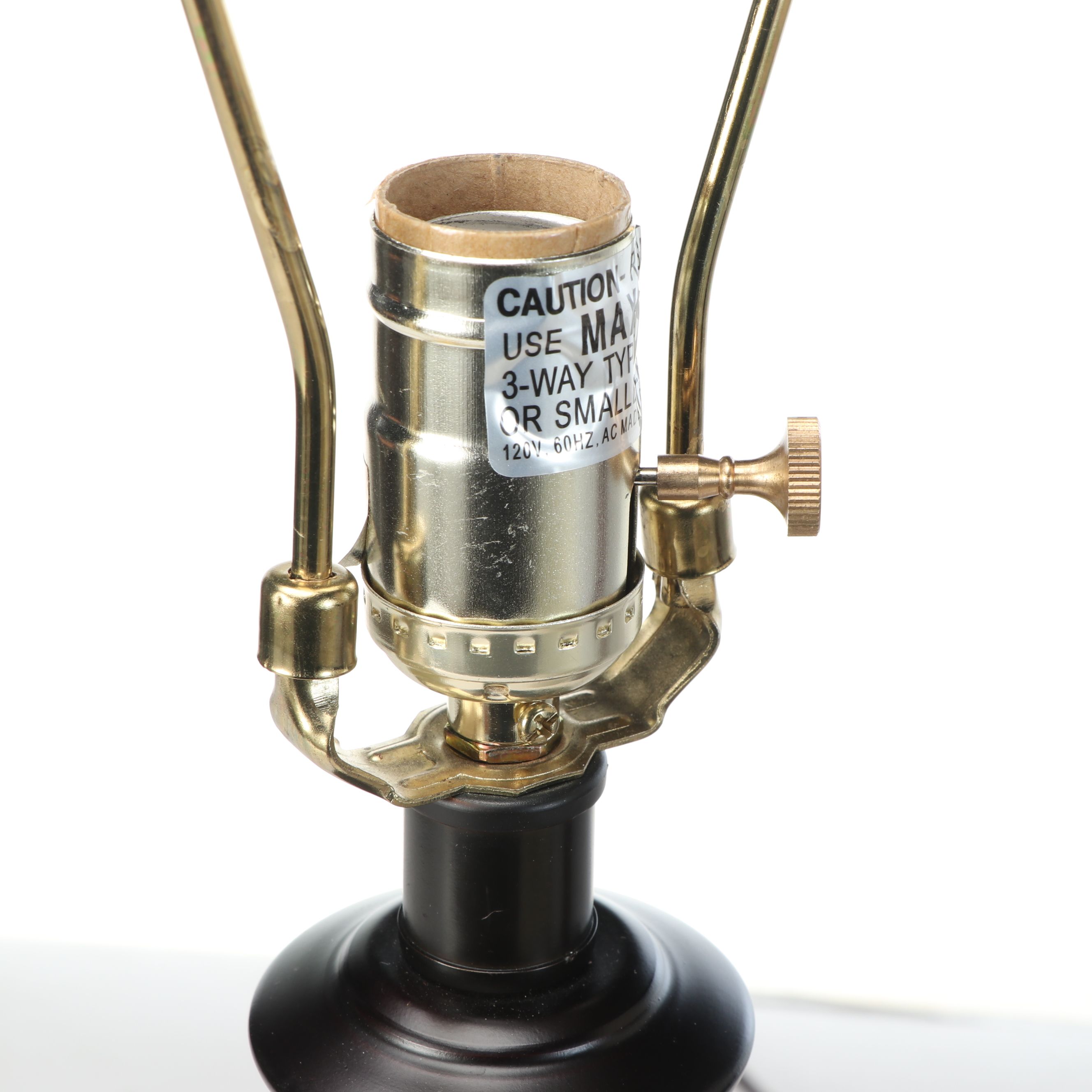 Uttermost "Cassian" Ceramic Table Lamps with Silk Drum Shades