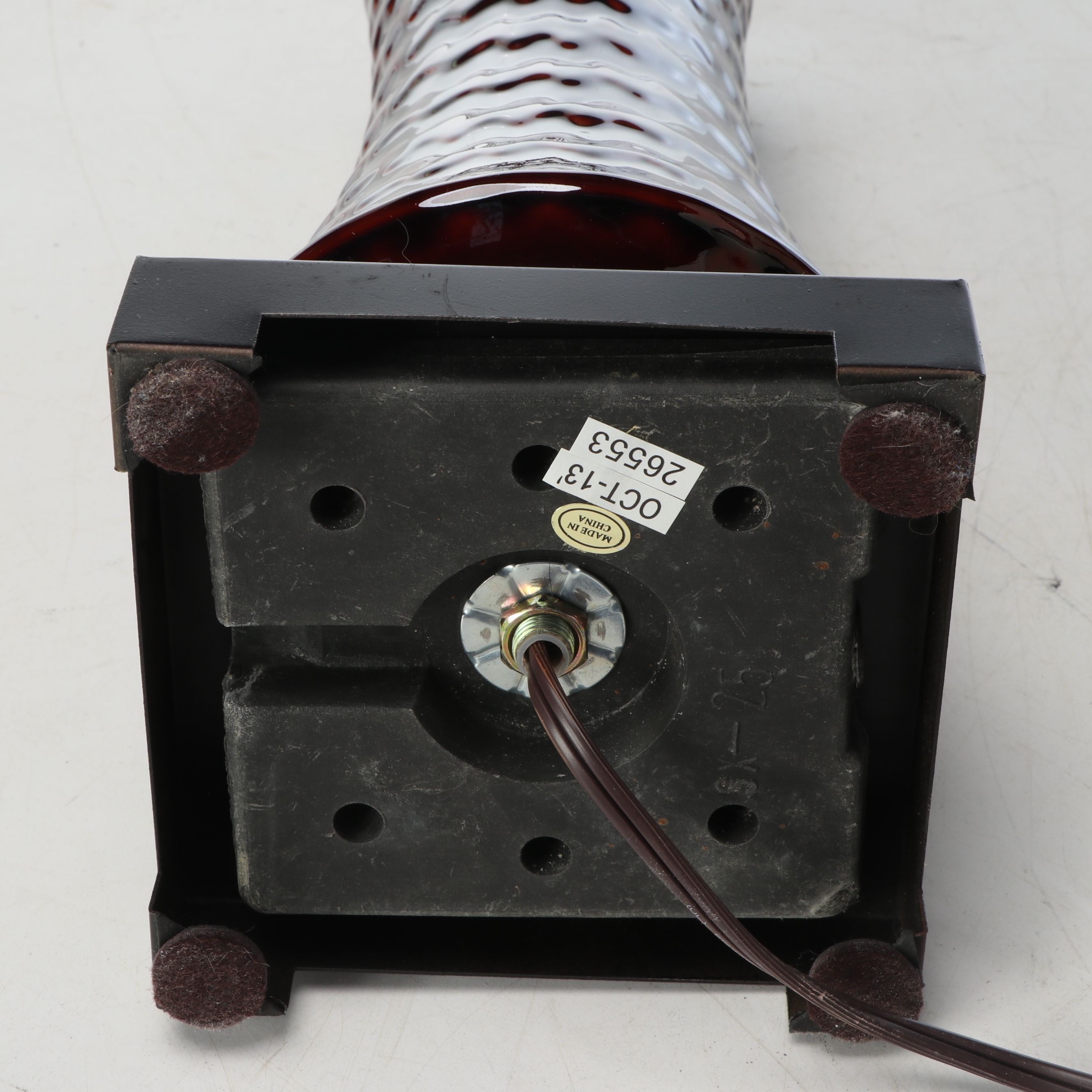 Uttermost "Cassian" Ceramic Table Lamps with Silk Drum Shades