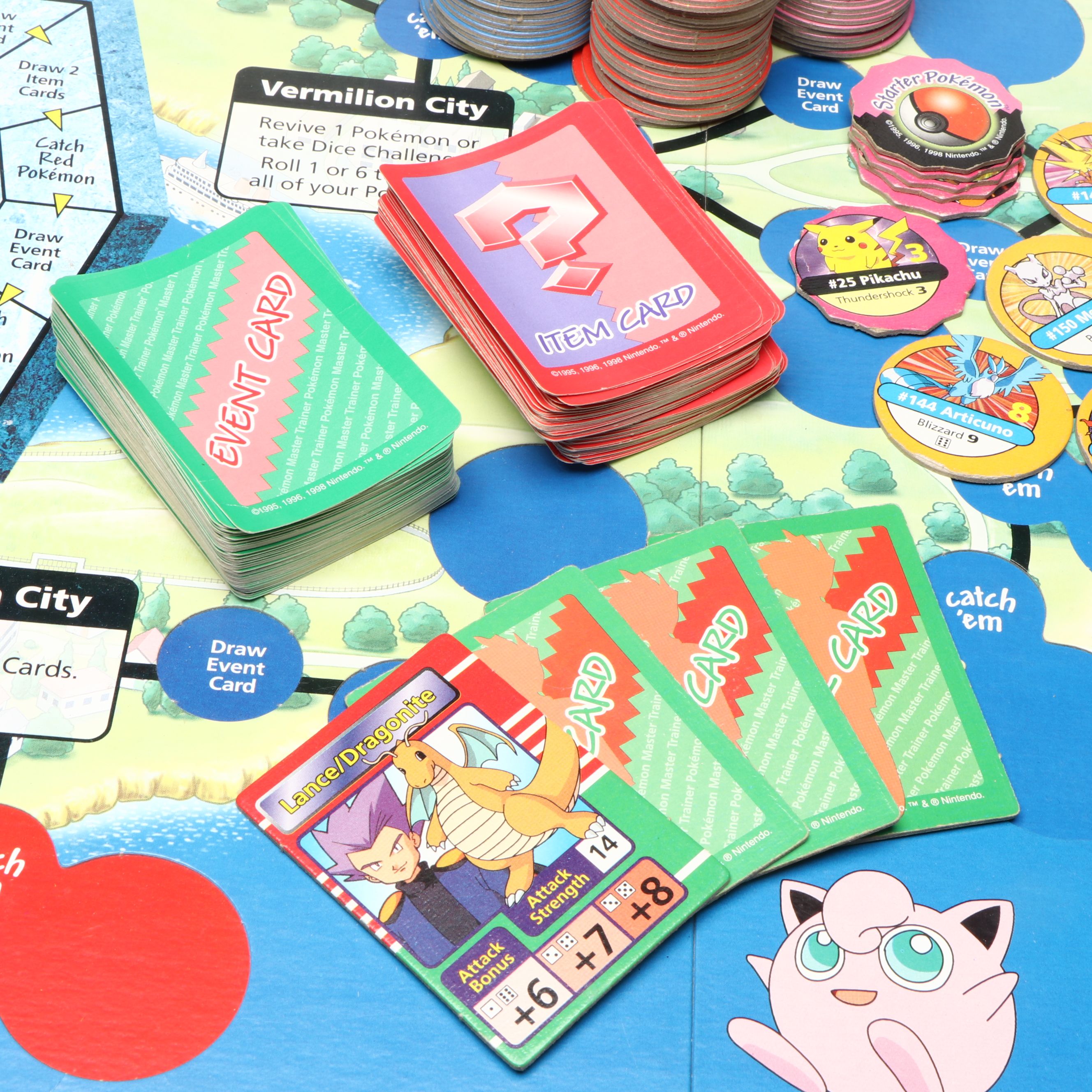 Pokémon Japanese Cards with Milton Bradley "Master Trainer" Board Game