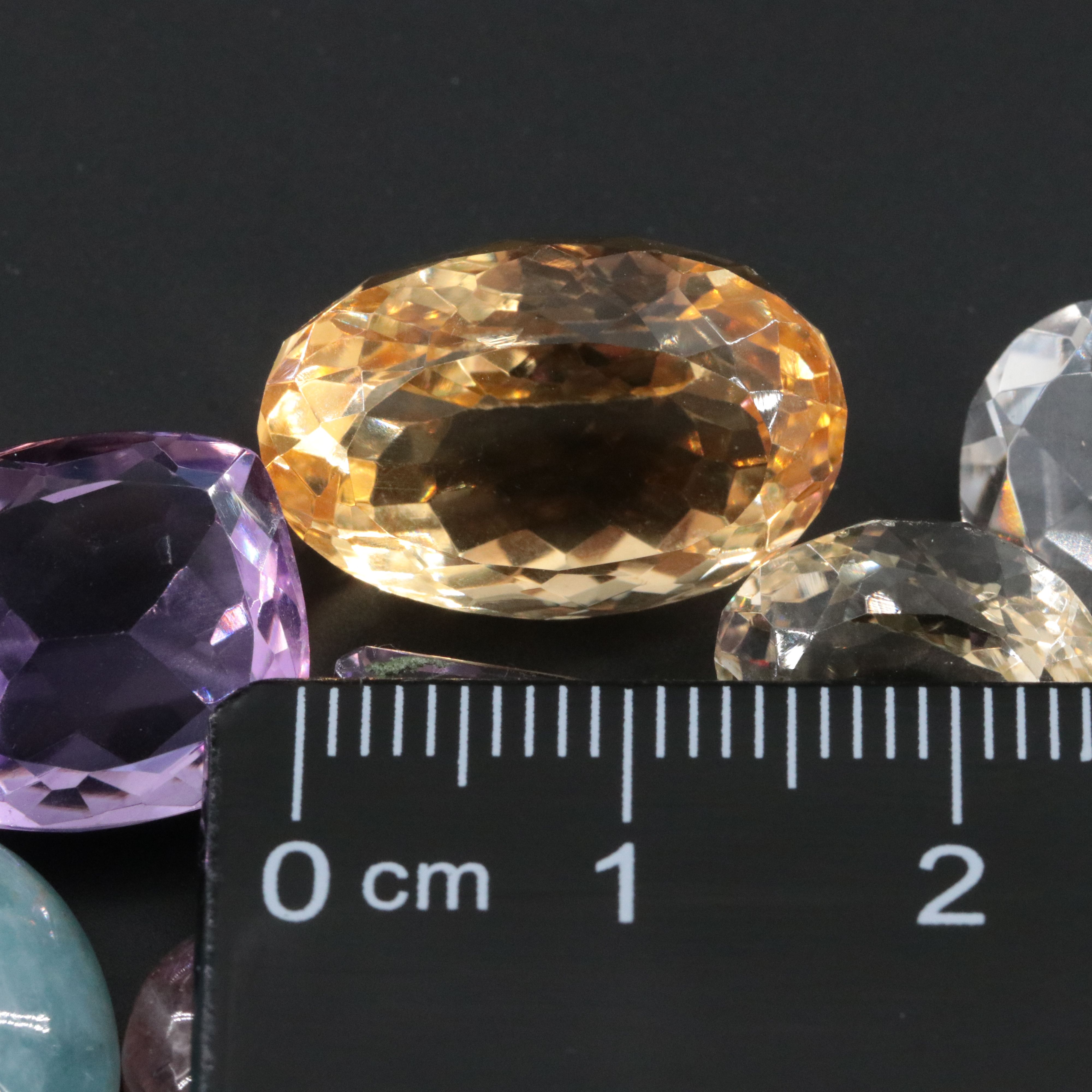 Loose 99.93 CTW Gemstones Including Amethyst, Citrine and Topaz