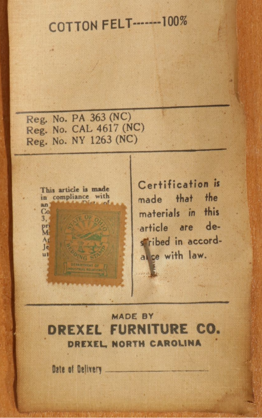 Drexel French Provincial Style Walnut Dining Table with Four Chairs