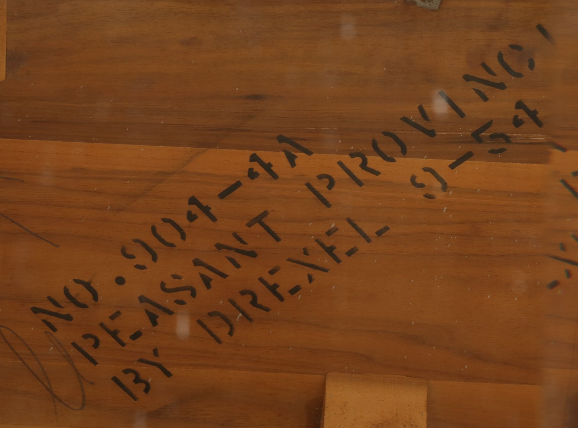 Drexel French Provincial Style Walnut Dining Table with Four Chairs