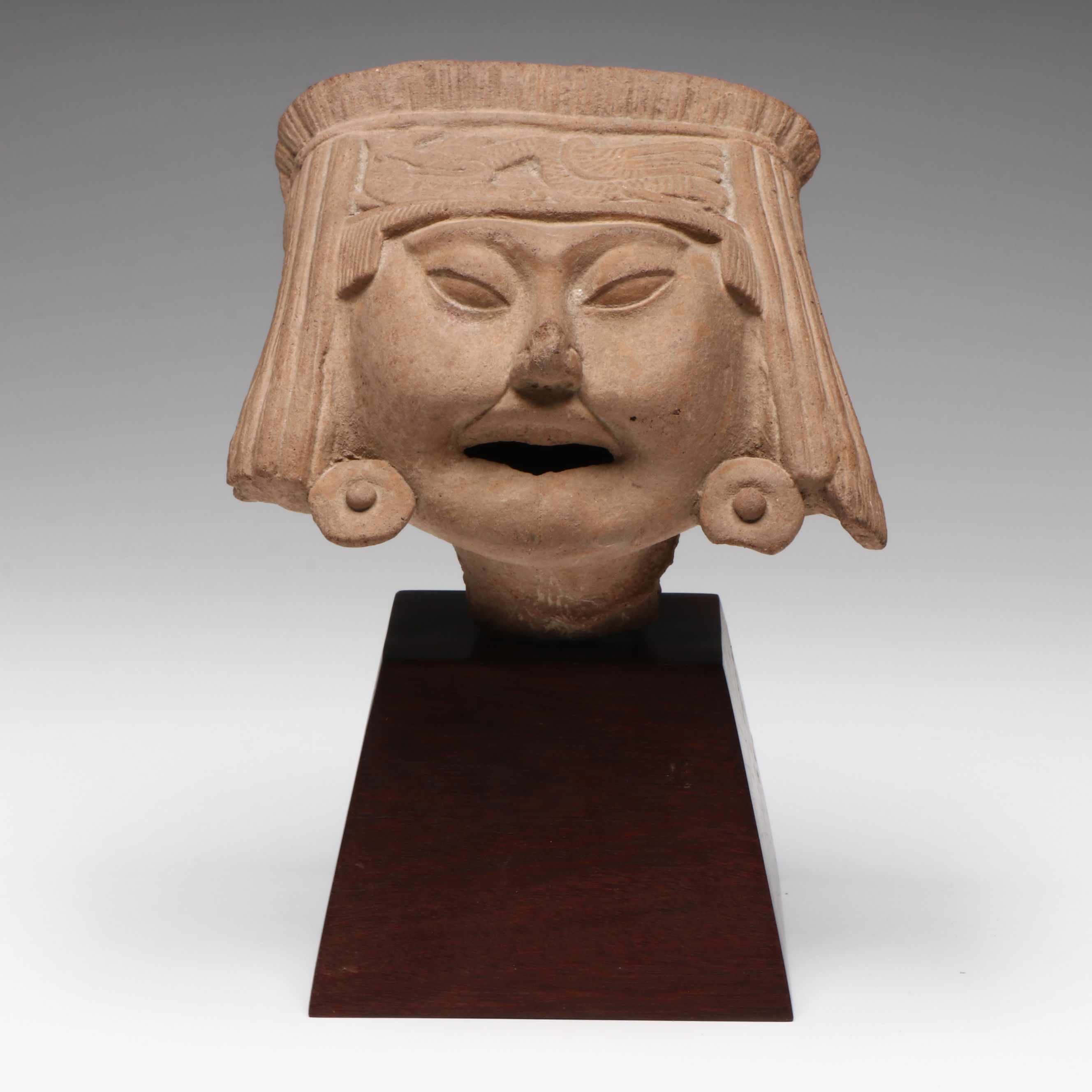 Veracruz Smiling Pottery Sonriente Head, Circa 600–800 CE