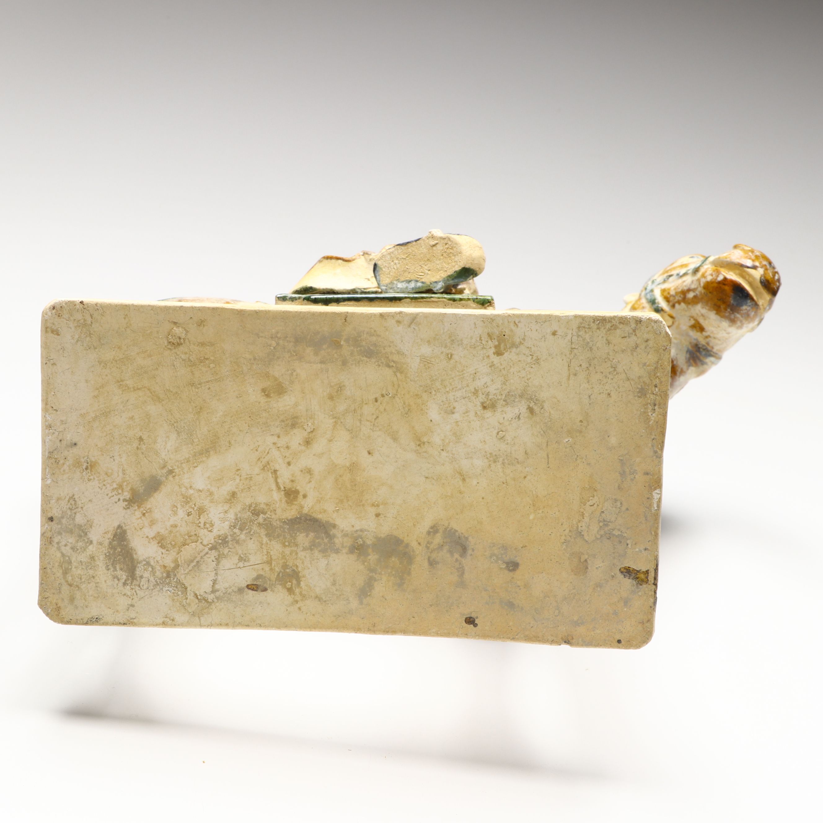 Chinese Sancai Glaze Ceramic Horse and Rider Figures