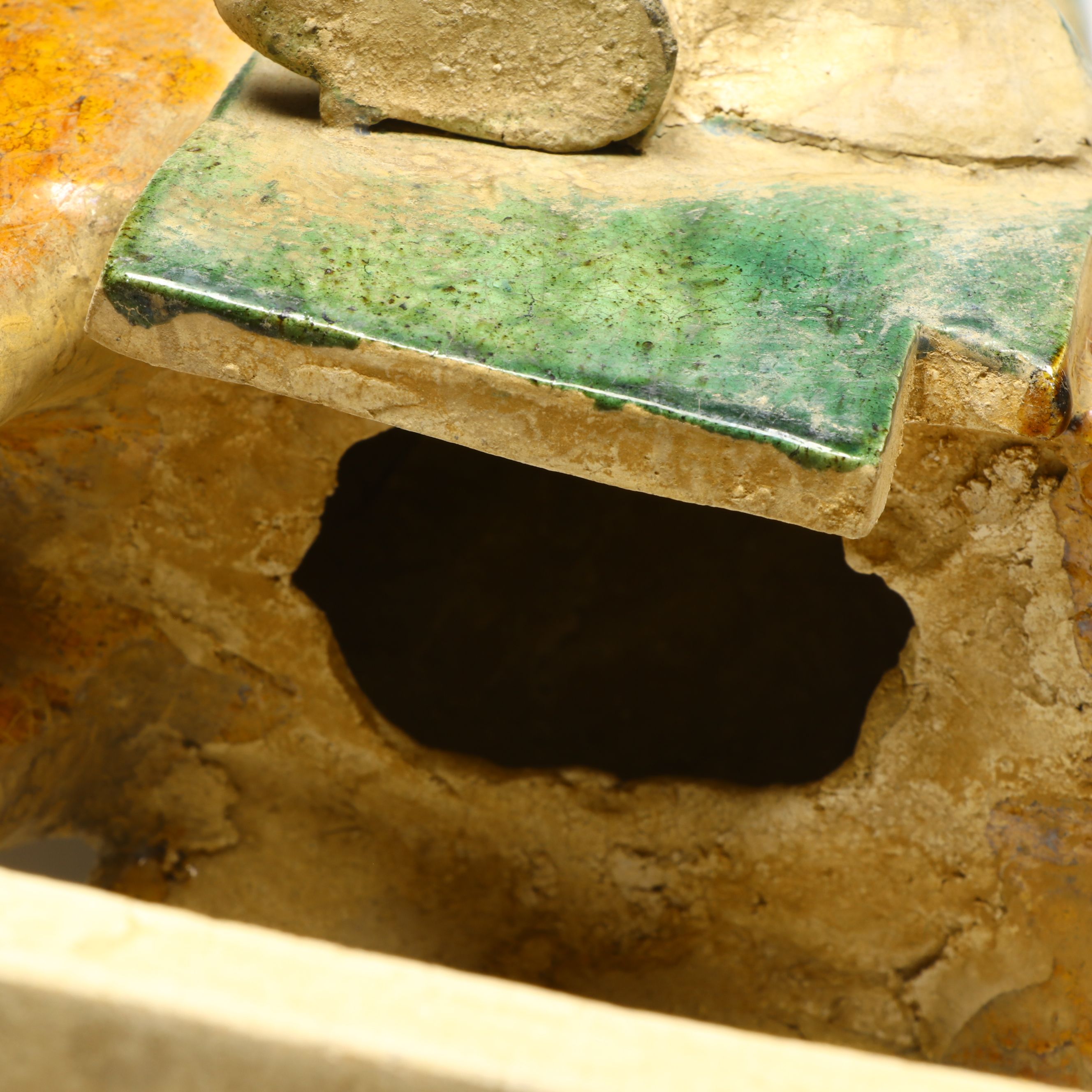 Chinese Sancai Glaze Ceramic Horse and Rider Figures