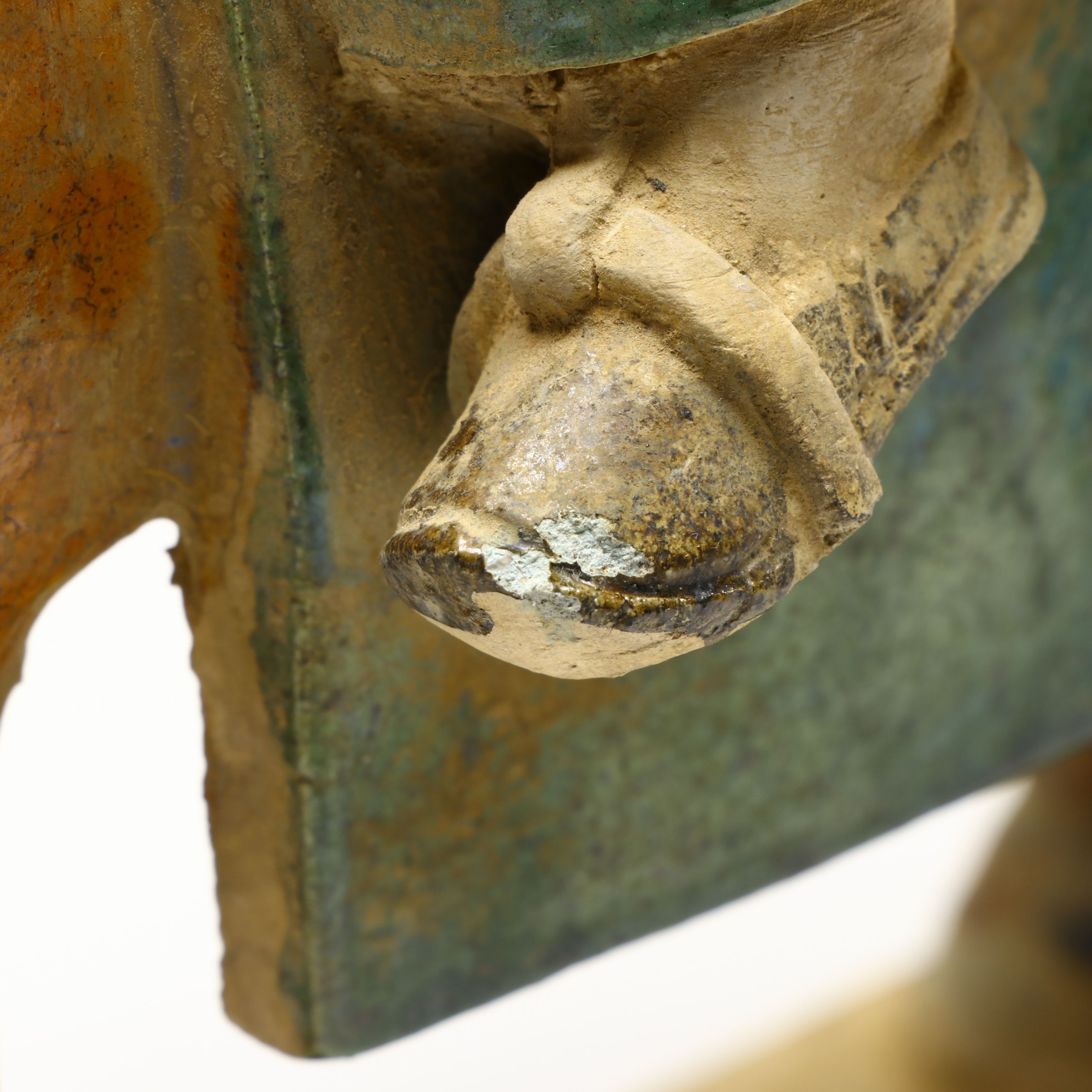 Chinese Sancai Glaze Ceramic Horse and Rider Figures