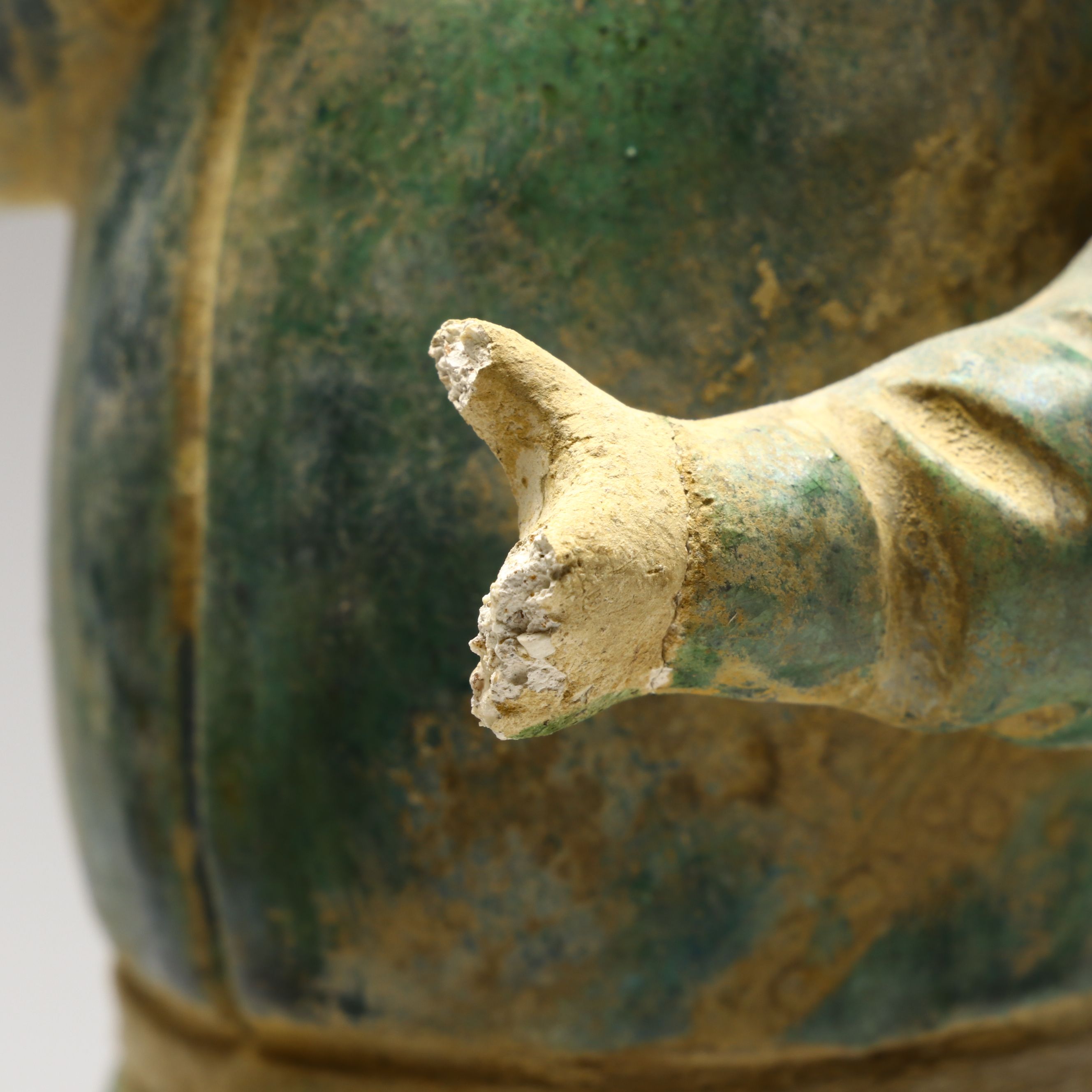 Chinese Sancai Glaze Ceramic Horse and Rider Figures