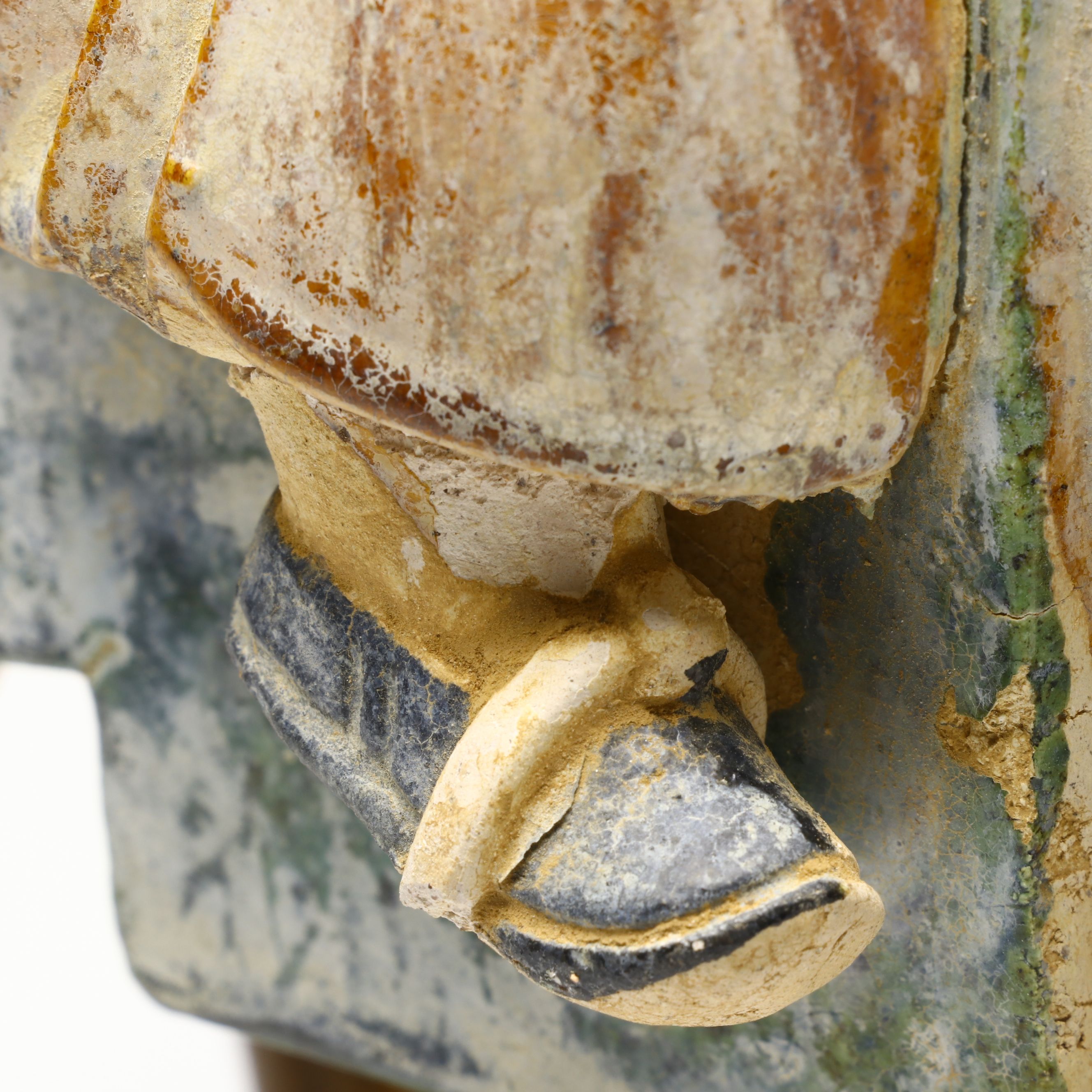 Chinese Sancai Glaze Ceramic Horse and Rider Figures