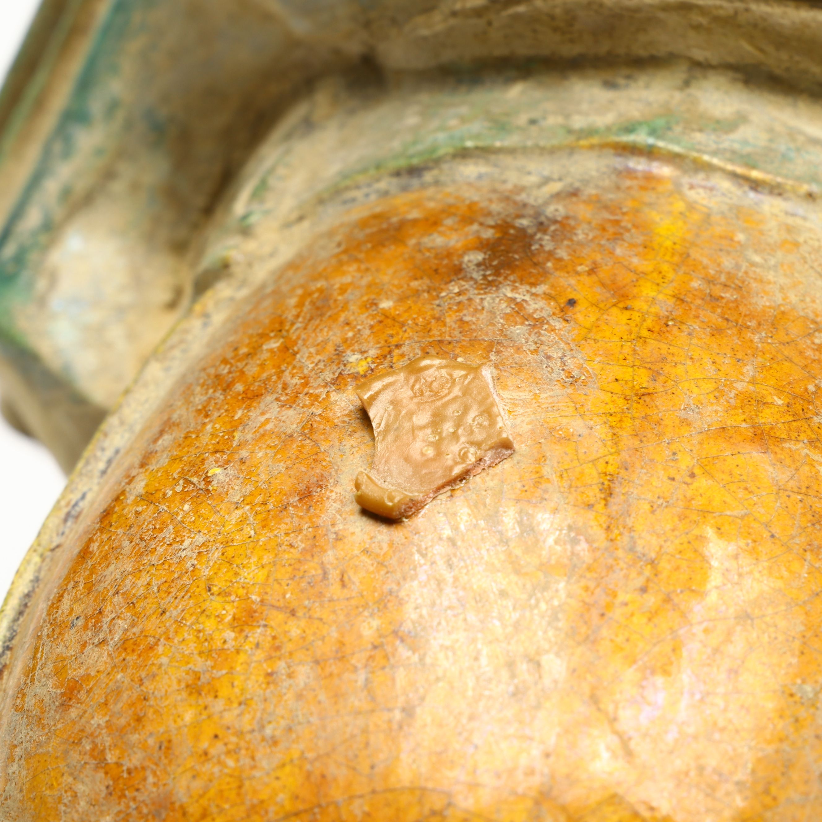 Chinese Sancai Glaze Ceramic Horse and Rider Figures