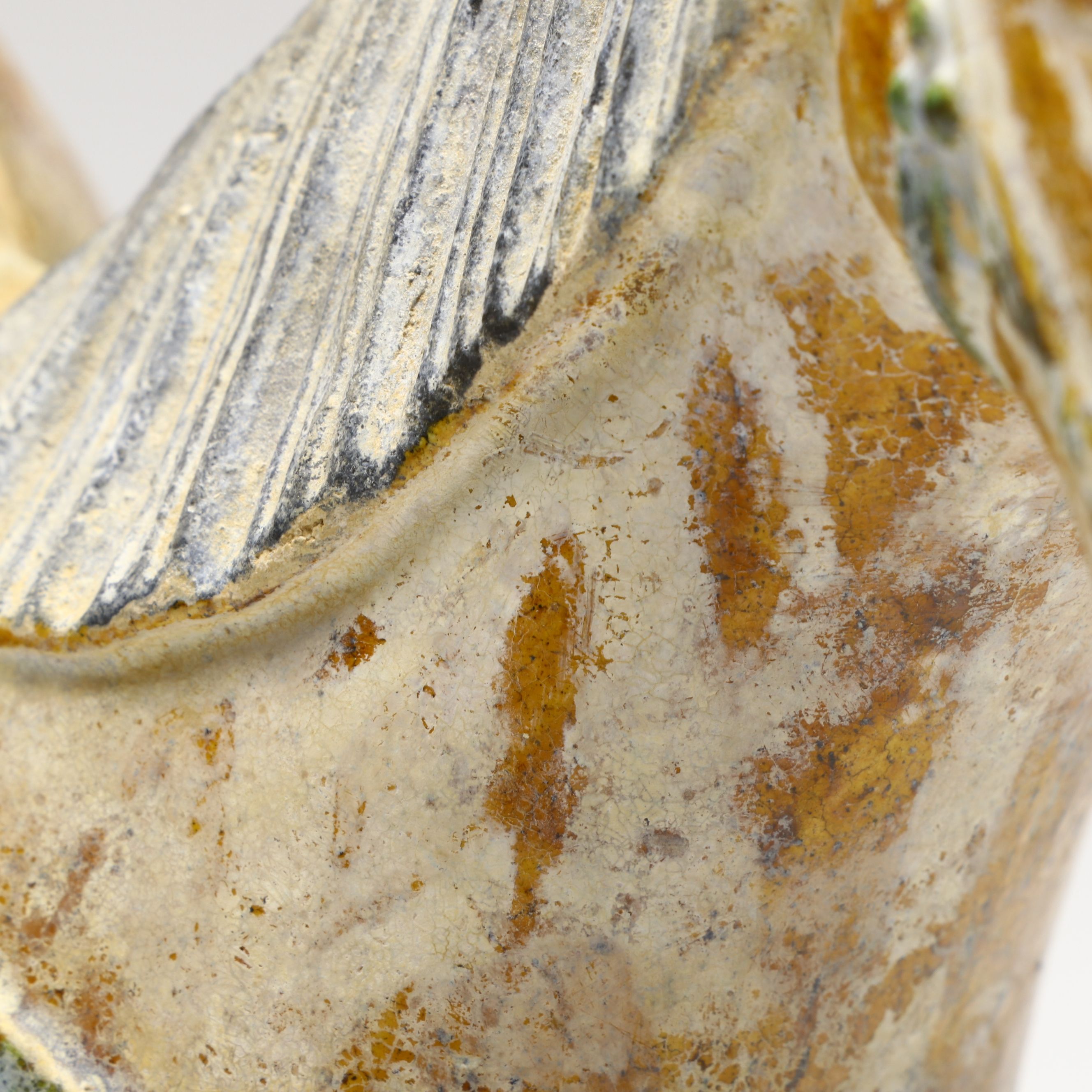 Chinese Sancai Glaze Ceramic Horse and Rider Figures