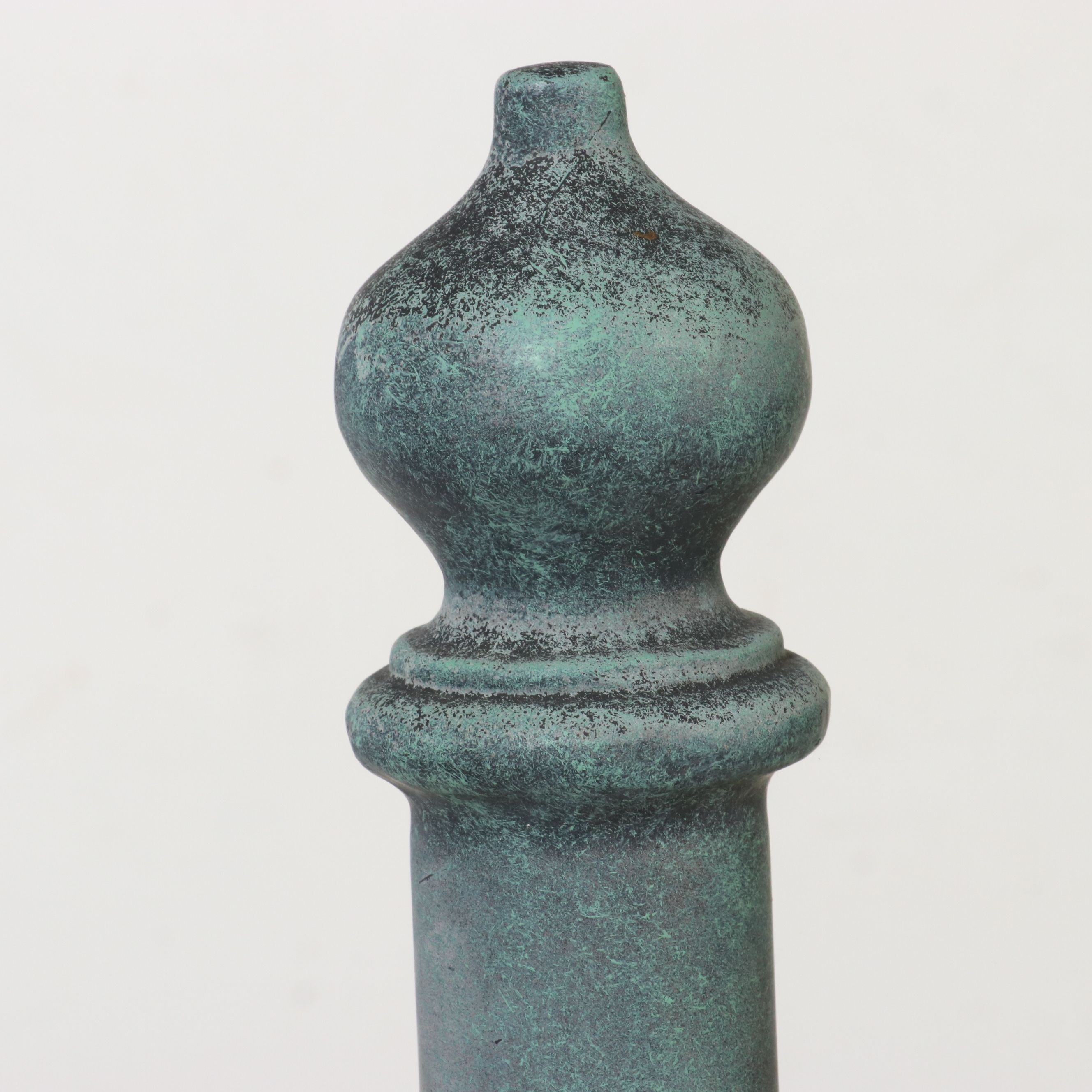 Vintage Verdigris Finish Metal Quilt or Towel Stand