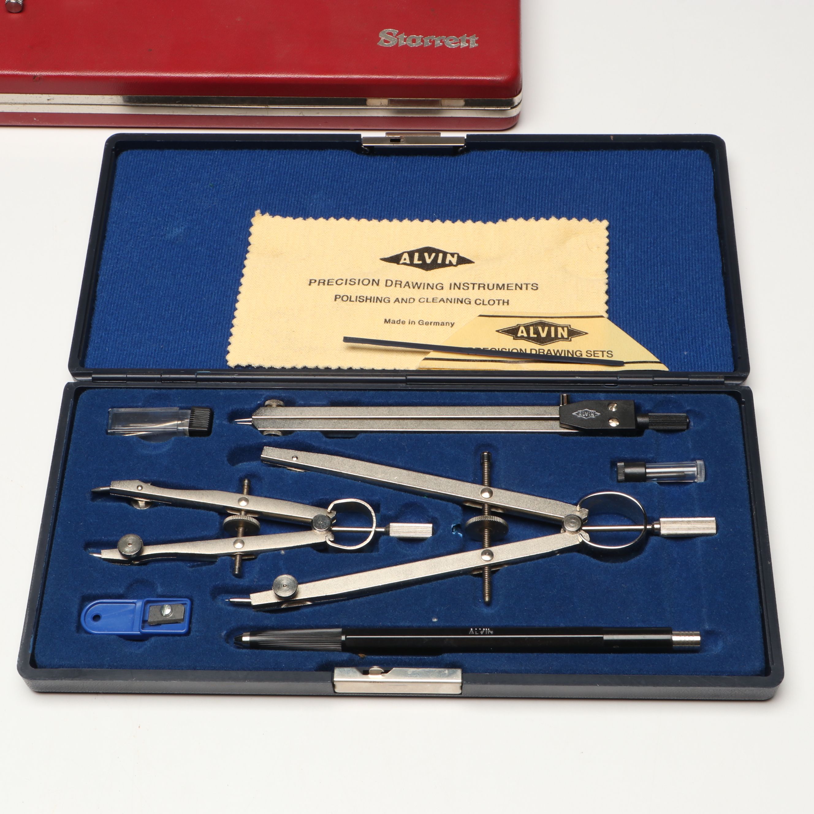 Alvin Drawing Instruments with Brown & Sharpe Micrometer and Other Caliper