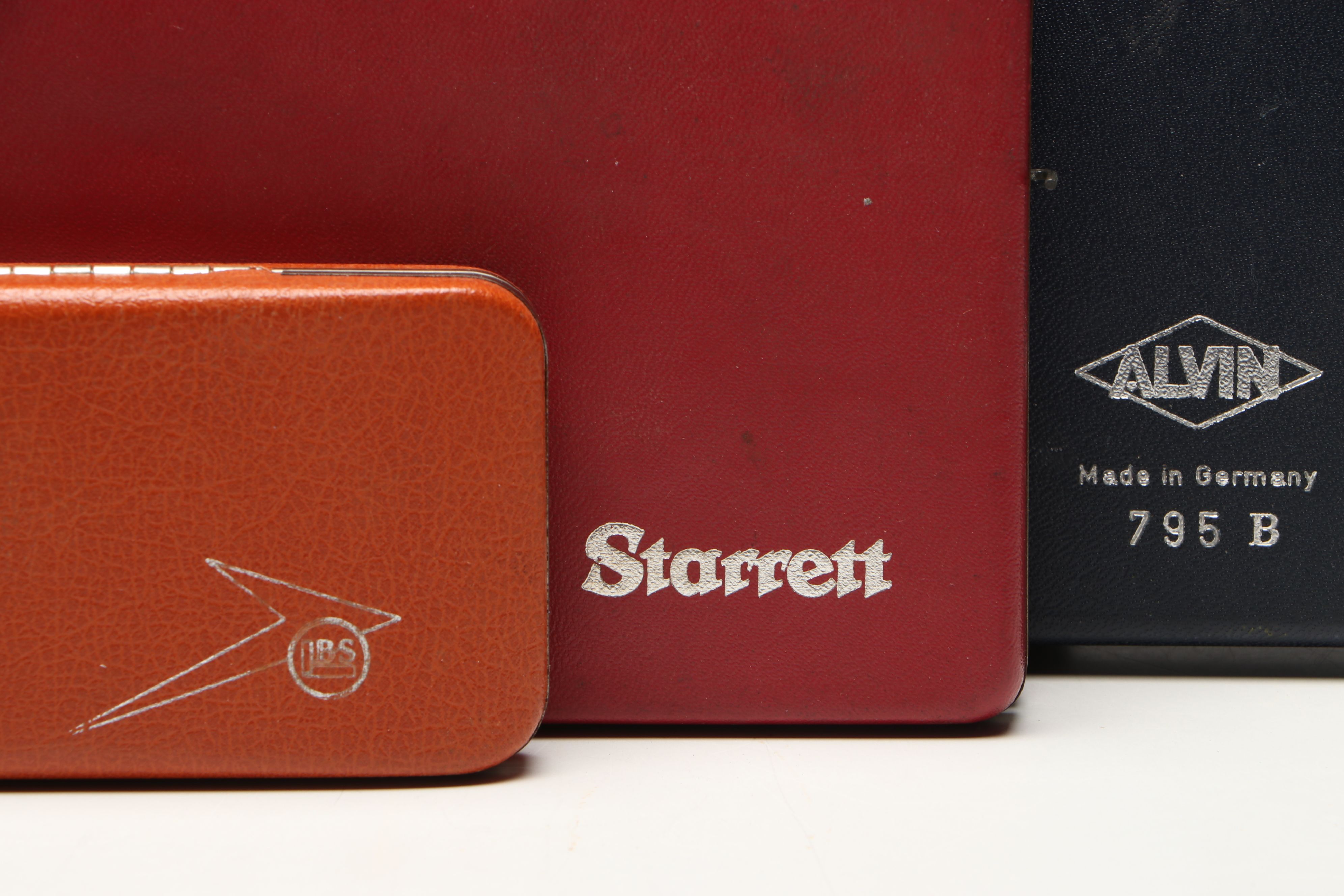 Alvin Drawing Instruments with Brown & Sharpe Micrometer and Other Caliper