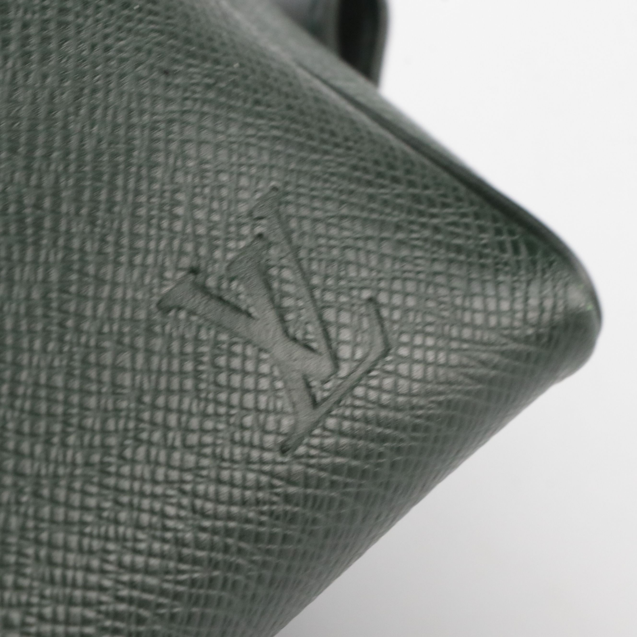 Louis Vuitton Palana Soft Toiletry Pouch in Dark Green Taïga Leather