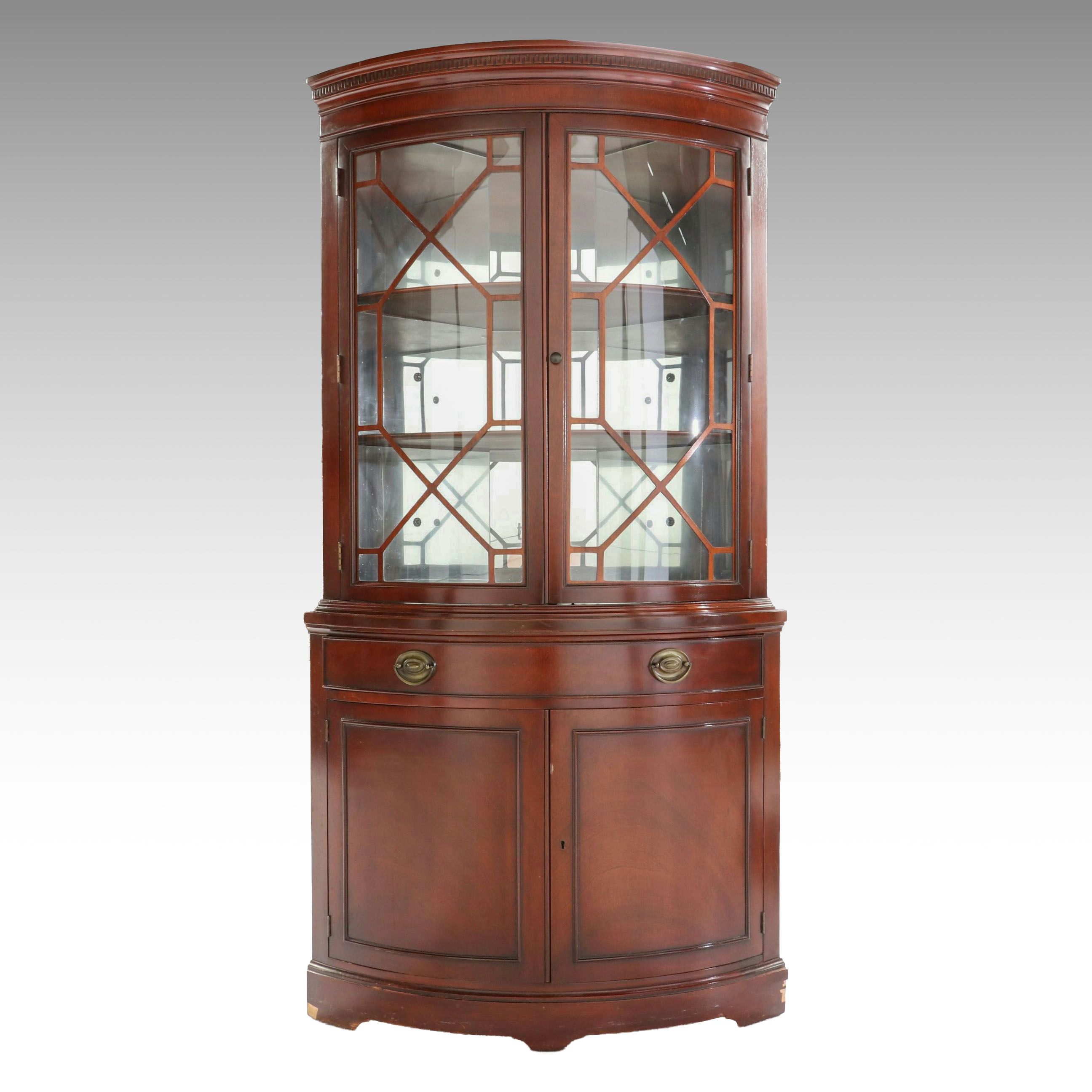 Drexel Federal Style Mahogany Corner Cabinet