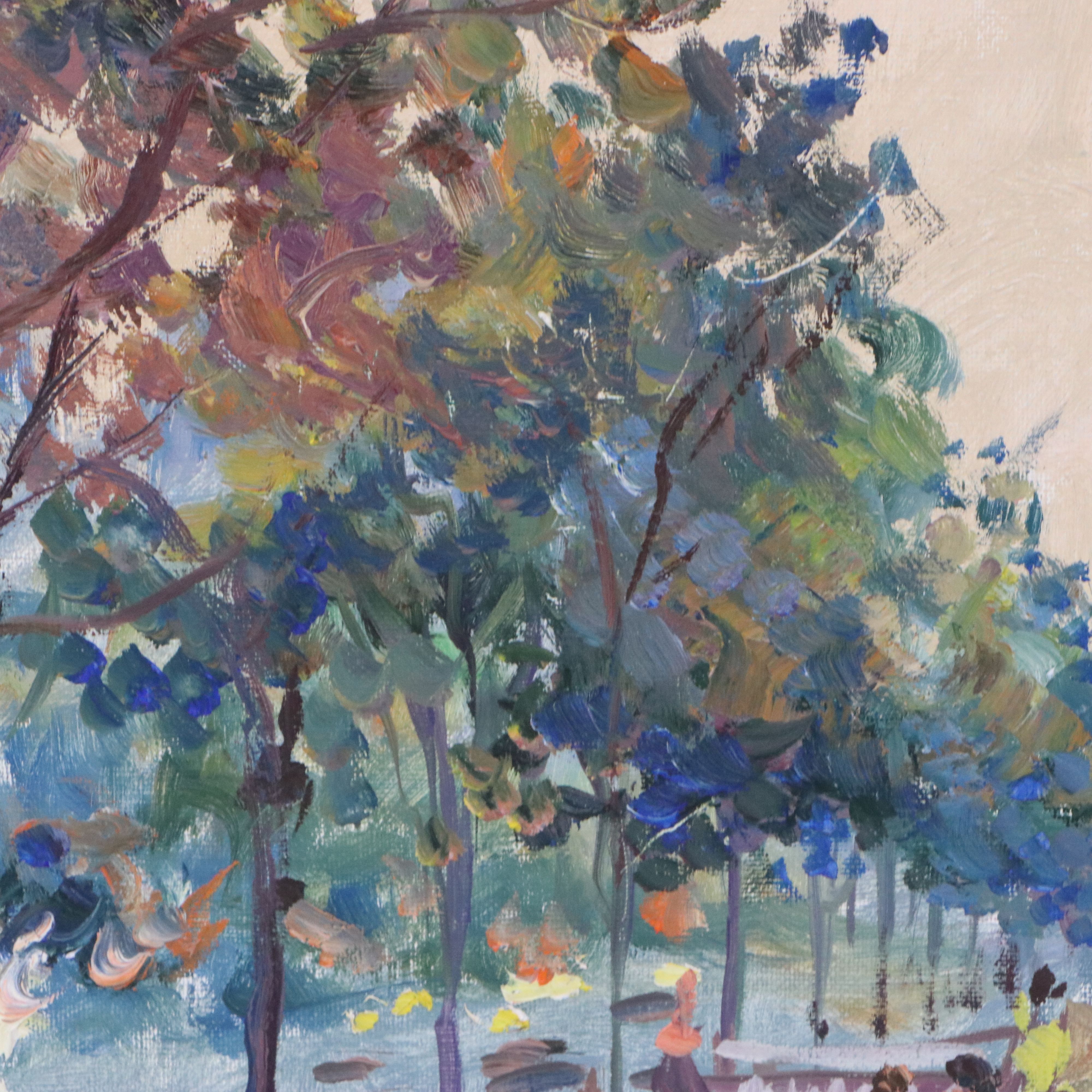 Luis Hourgras Oil Painting "Paris," 1969