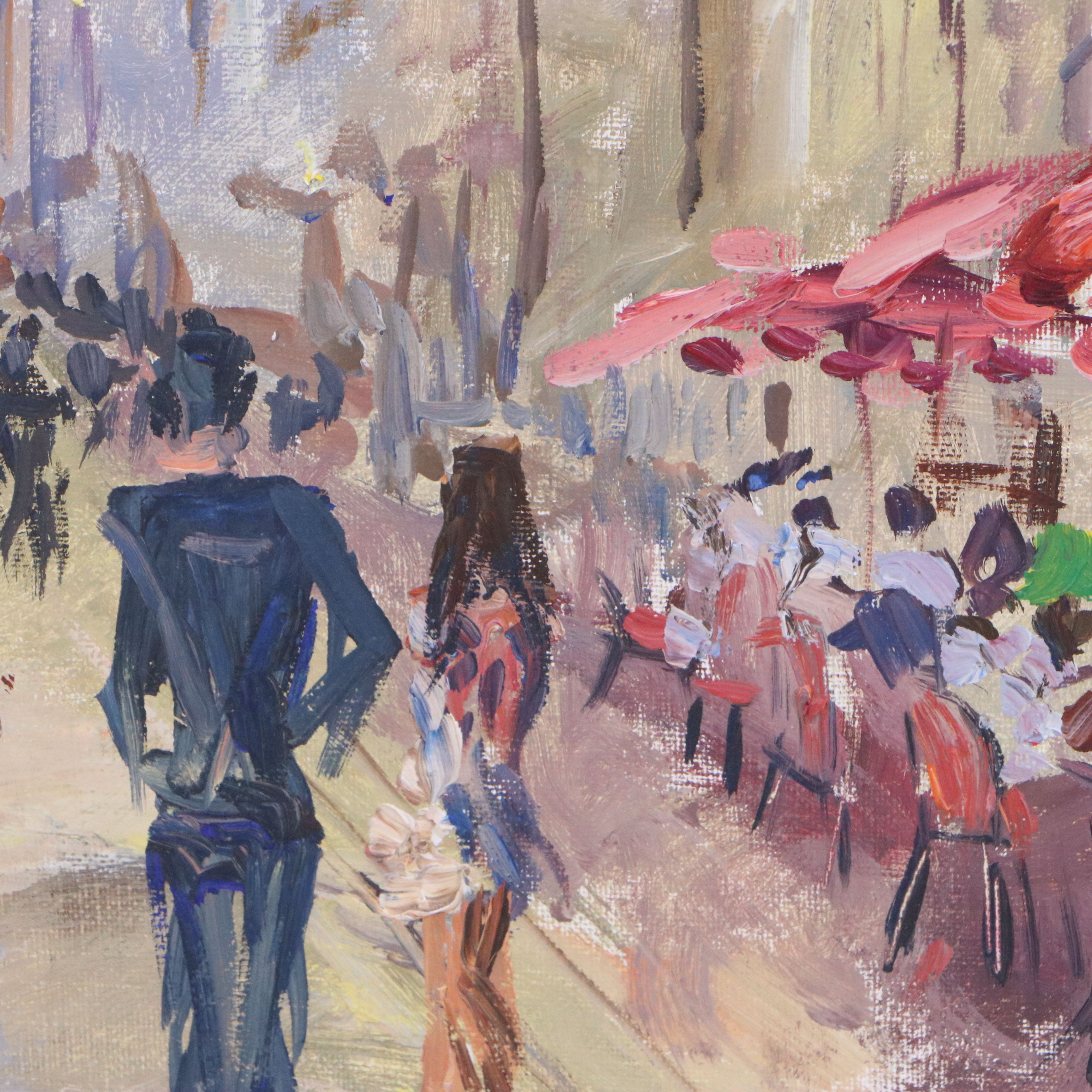 Luis Hourgras Oil Painting "Paris," 1969