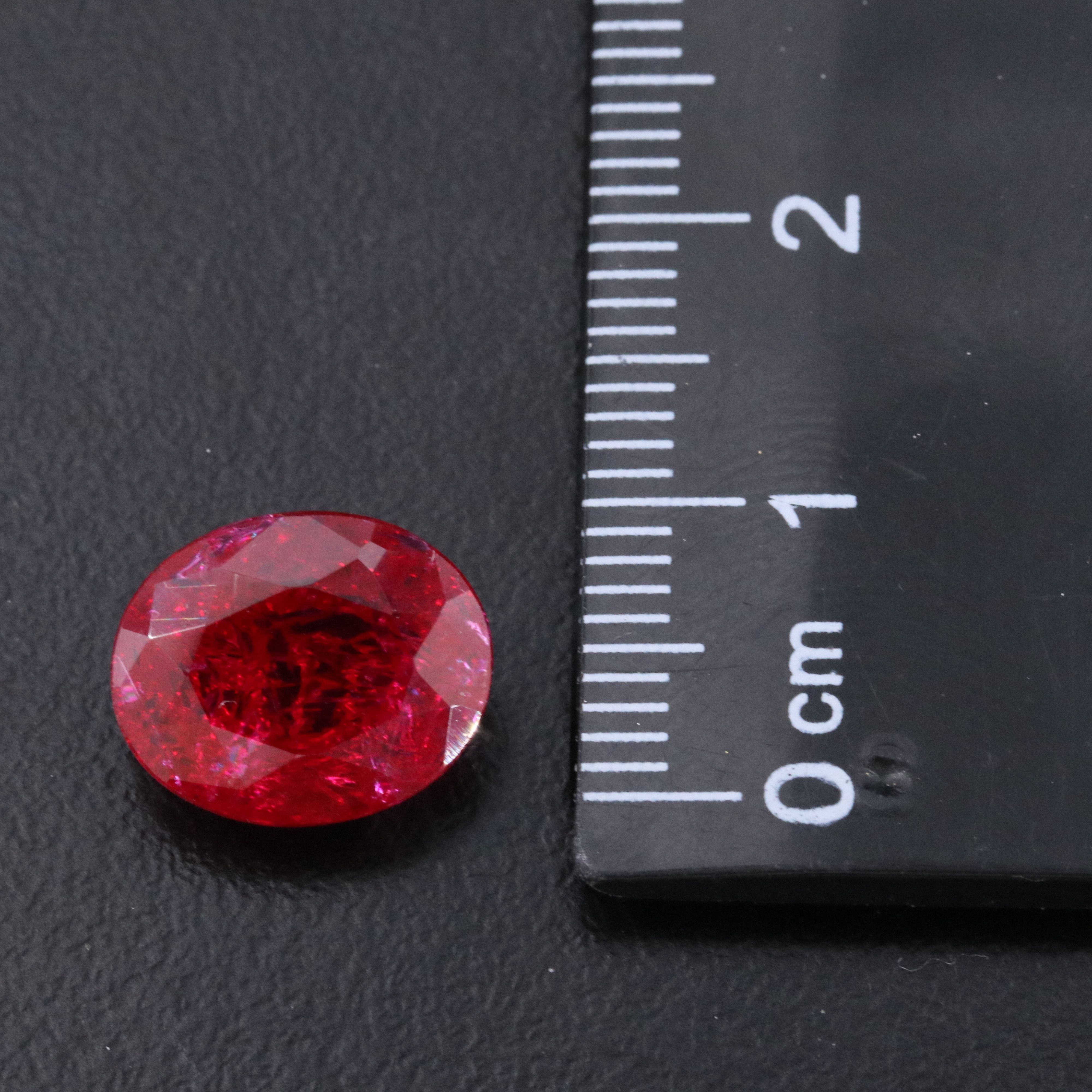 Loose 6.84 CT Lab Grown Ruby