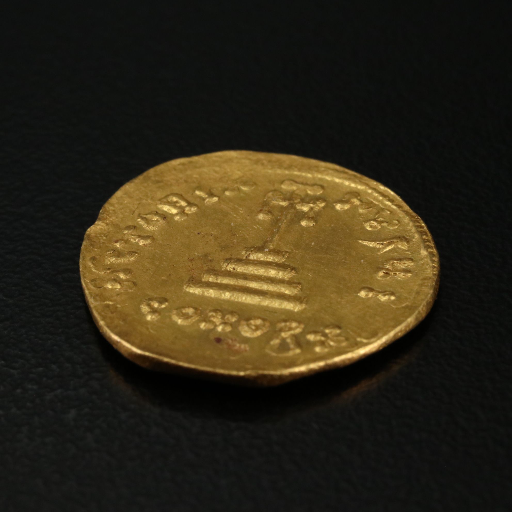 Ancient Byzantine Gold Solidus Coin of Constans II