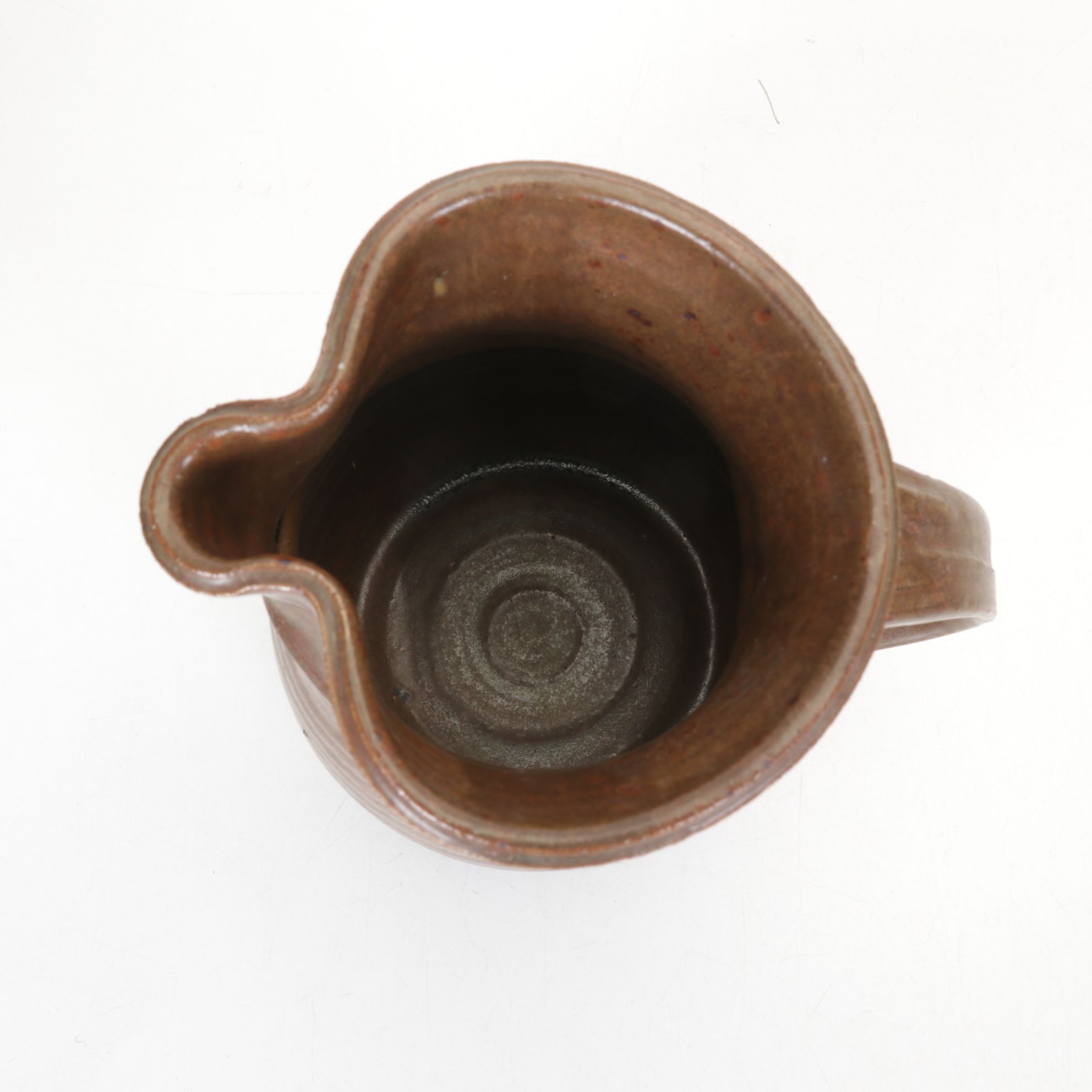 Artisan Wheel-Thrown Pottery Cookie Jar, Bowl, and Pitcher with Denby Ashtray