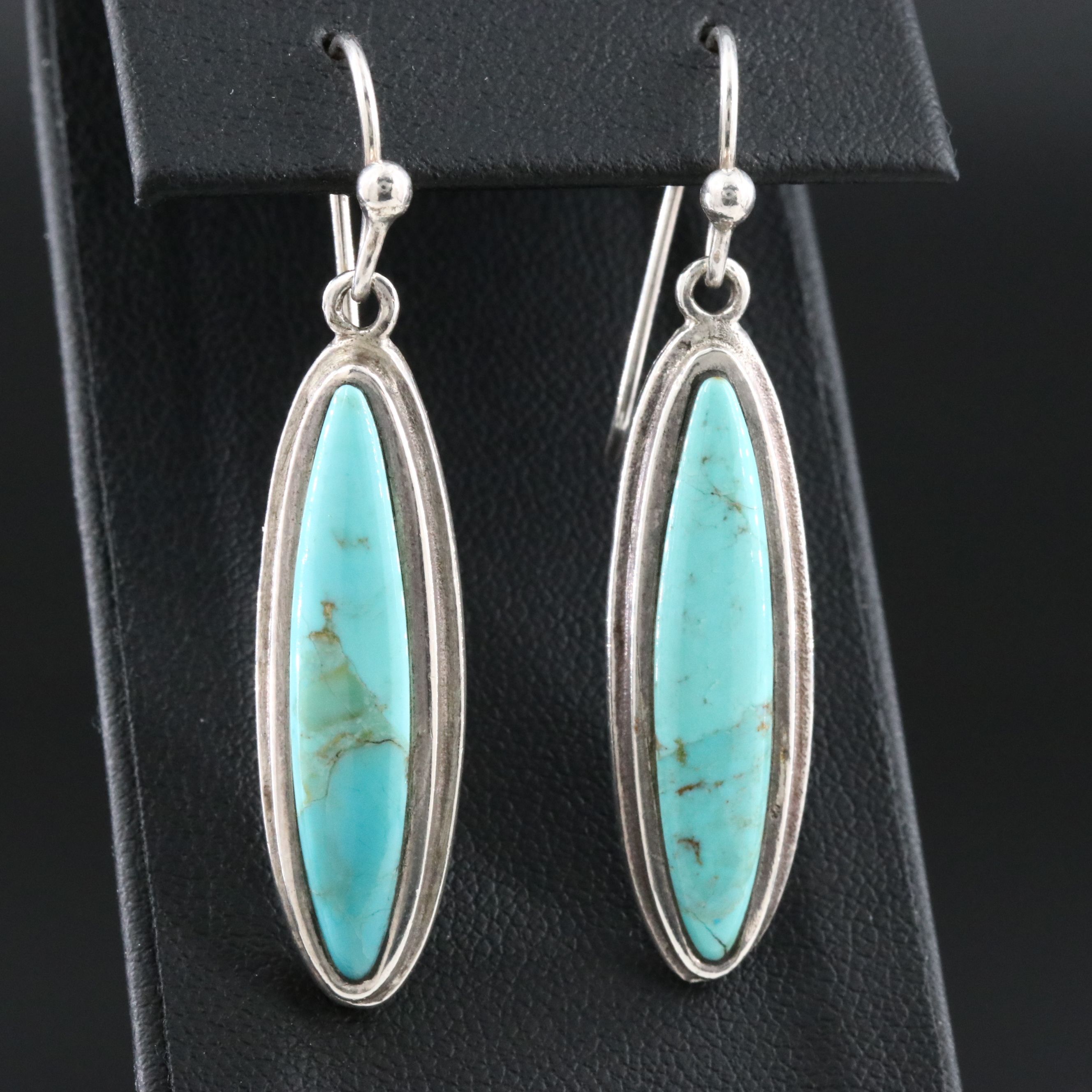 Sterling Turquoise Dangle Earrings