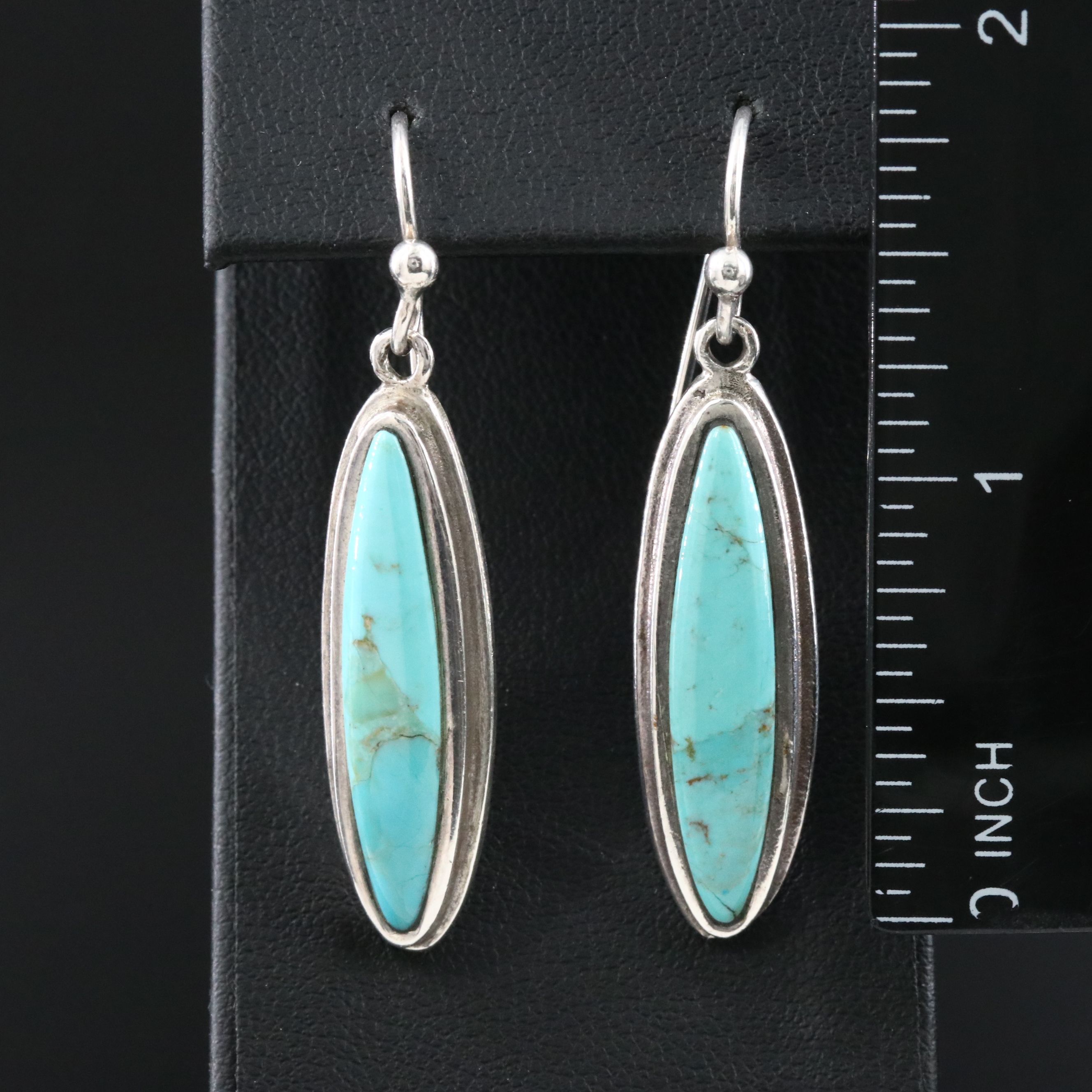 Sterling Turquoise Dangle Earrings