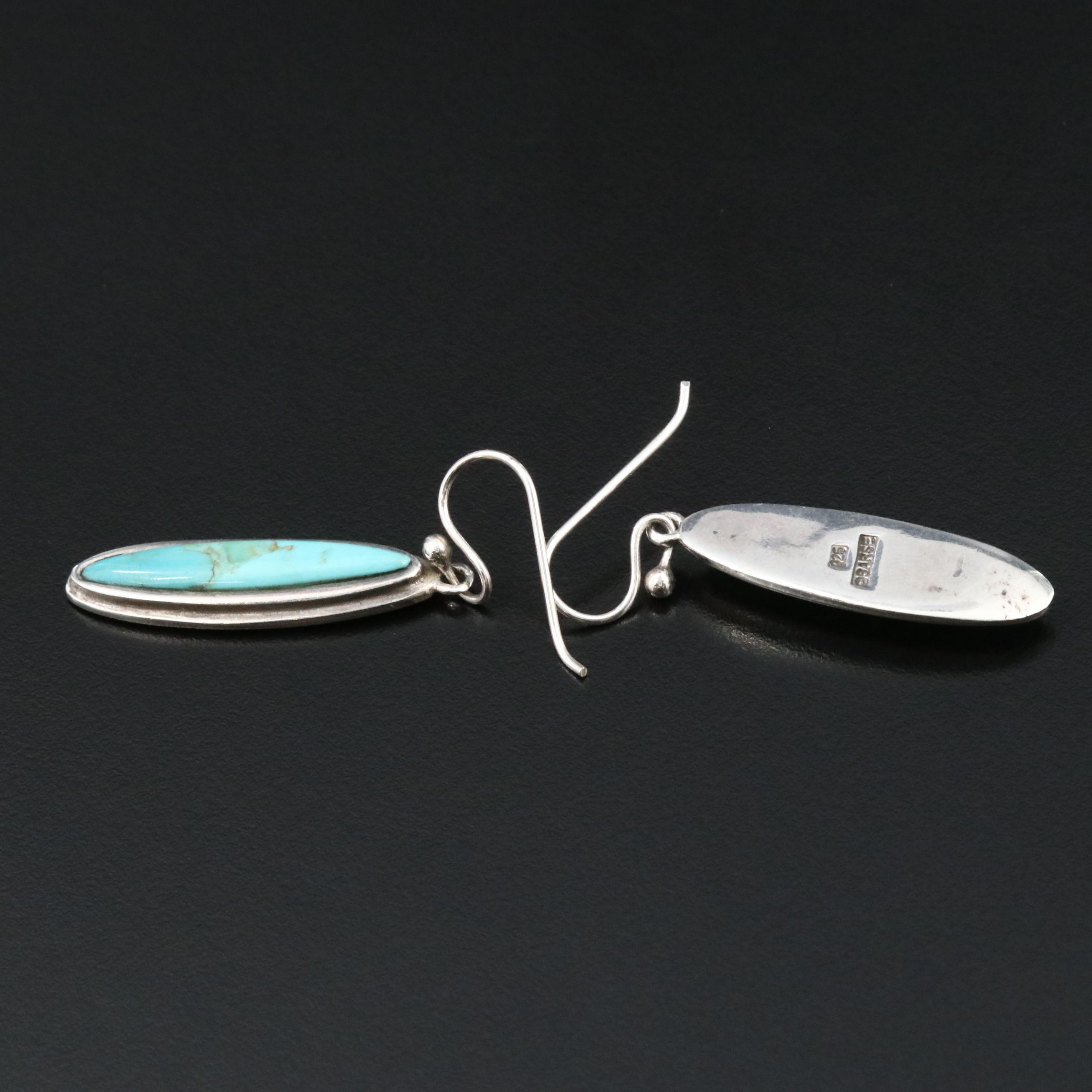 Sterling Turquoise Dangle Earrings