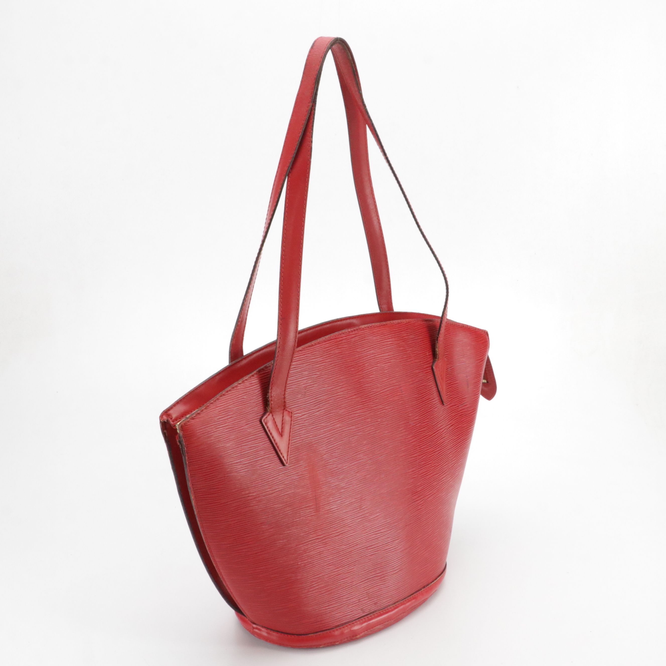 Louis Vuitton Saint Jacques GM Shoulder Bag in Red Epi and Smooth Leather