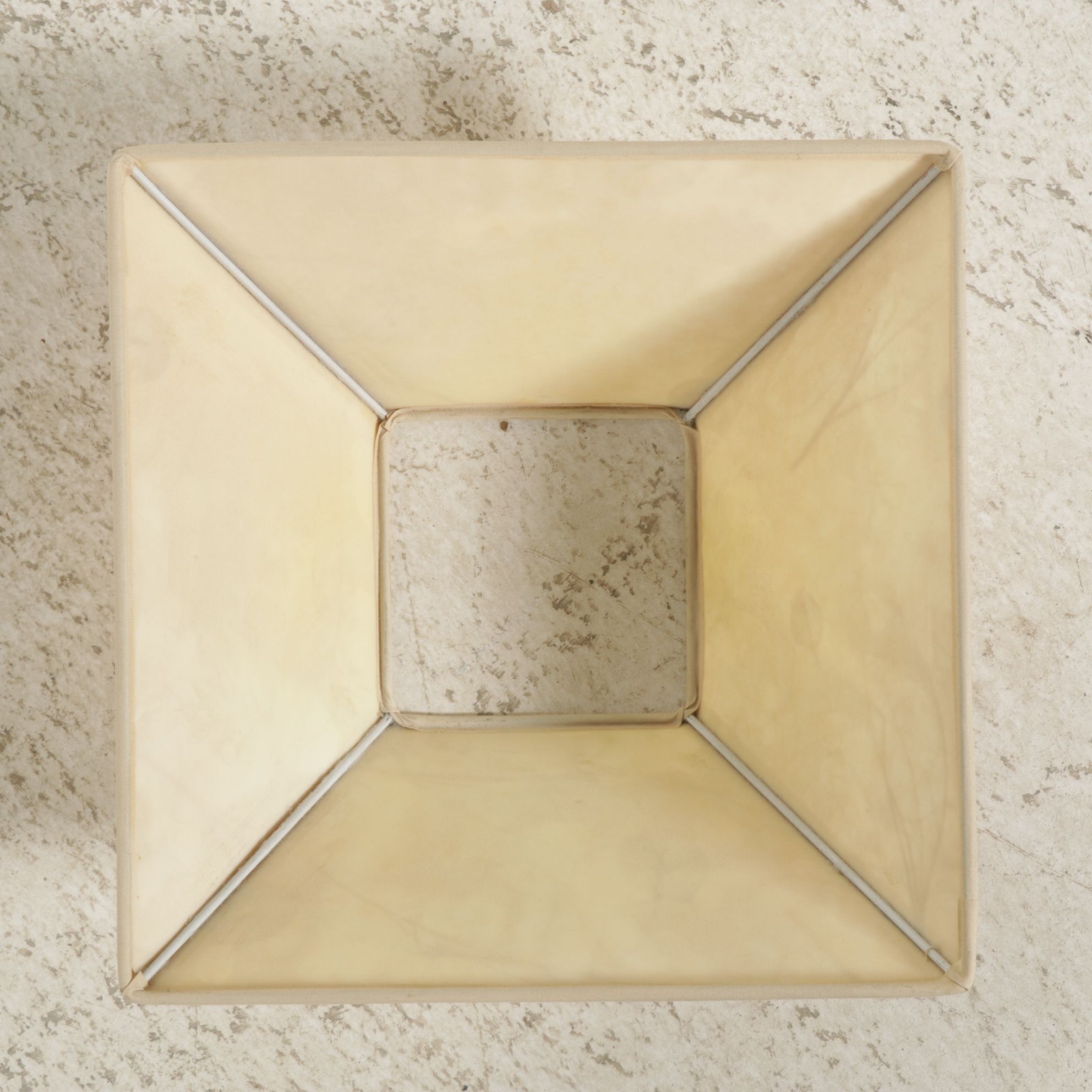 Torchiere Copper Stem Floor Lamp with Handmade Paper Shade