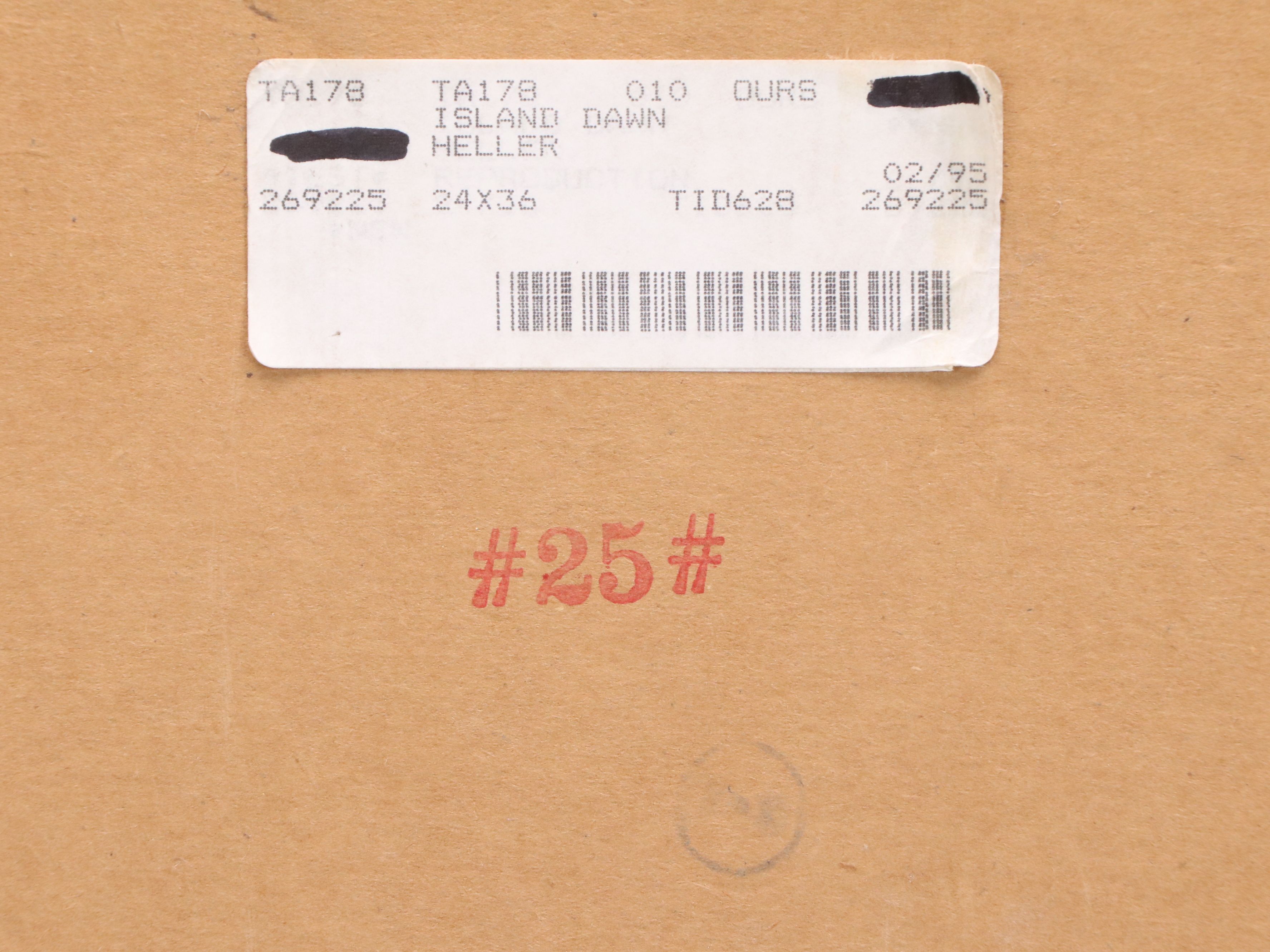 Abstract Offset Lithograph with Gold Embellishments After Deirdre Heller