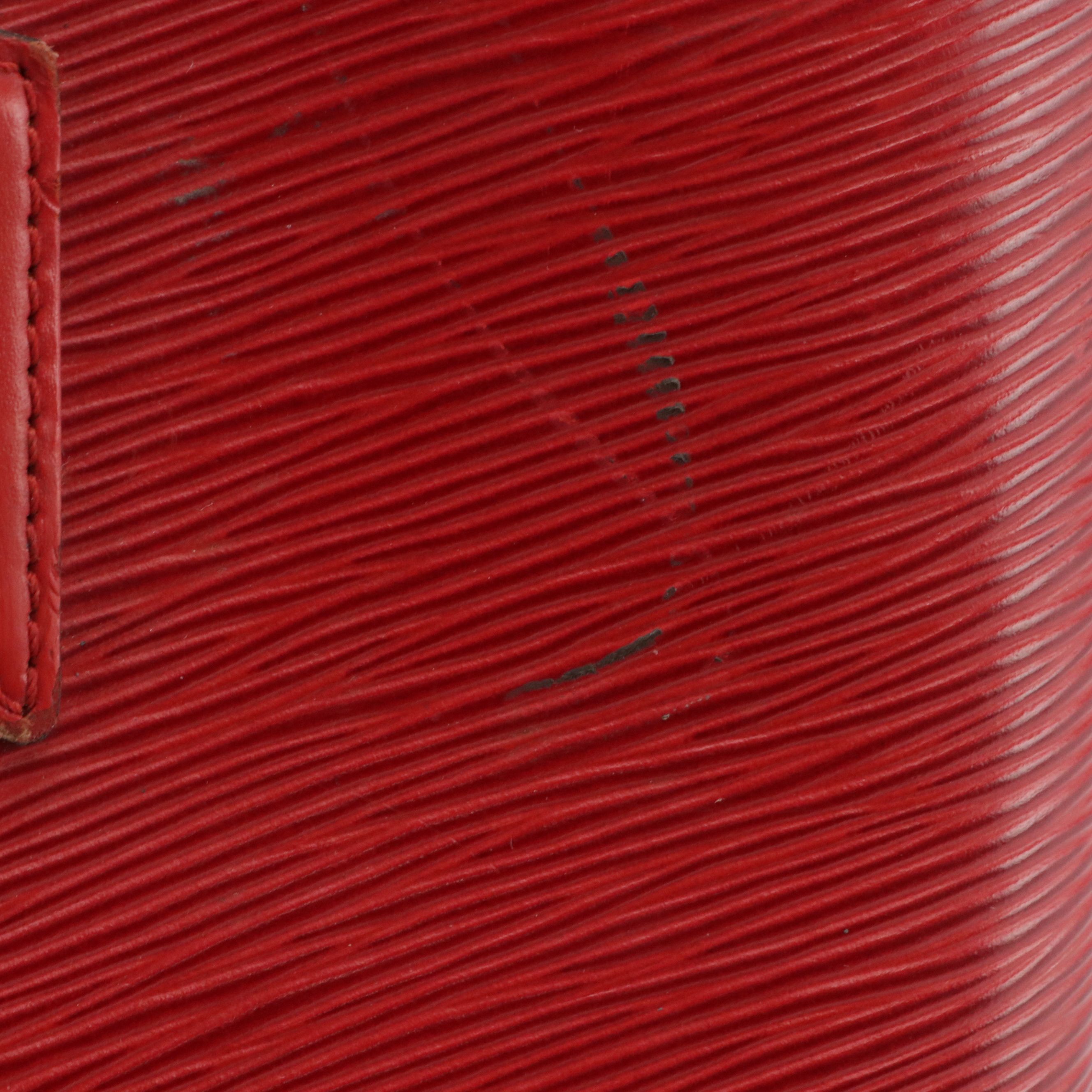 Louis Vuitton Saint Jacques GM Shoulder Bag in Red Epi and Smooth Leather