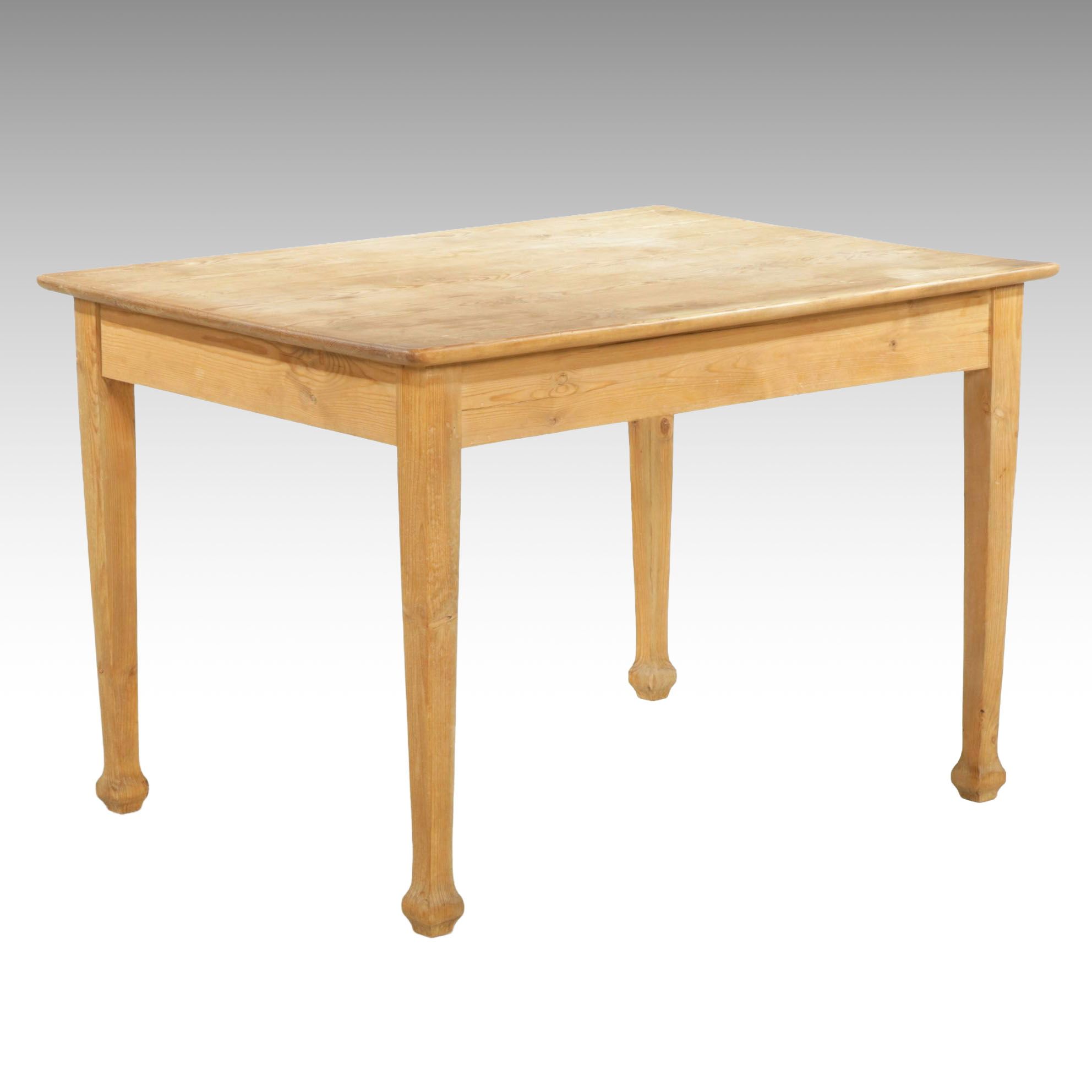 Rustic Pine Dining or Work Table, Late 20th to 21st Century