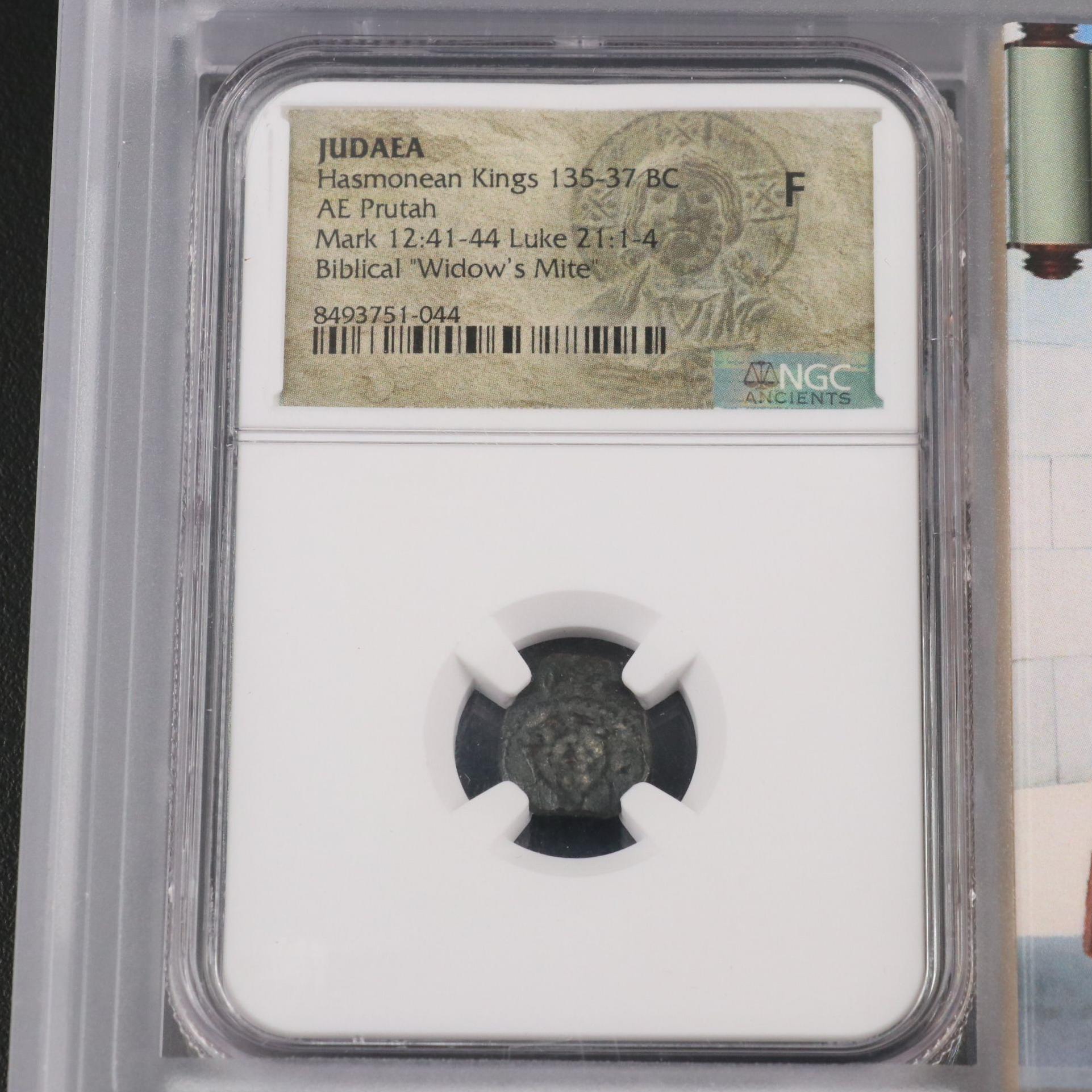 NGC Graded Fine Copper Æ Prutah (Widows mite)