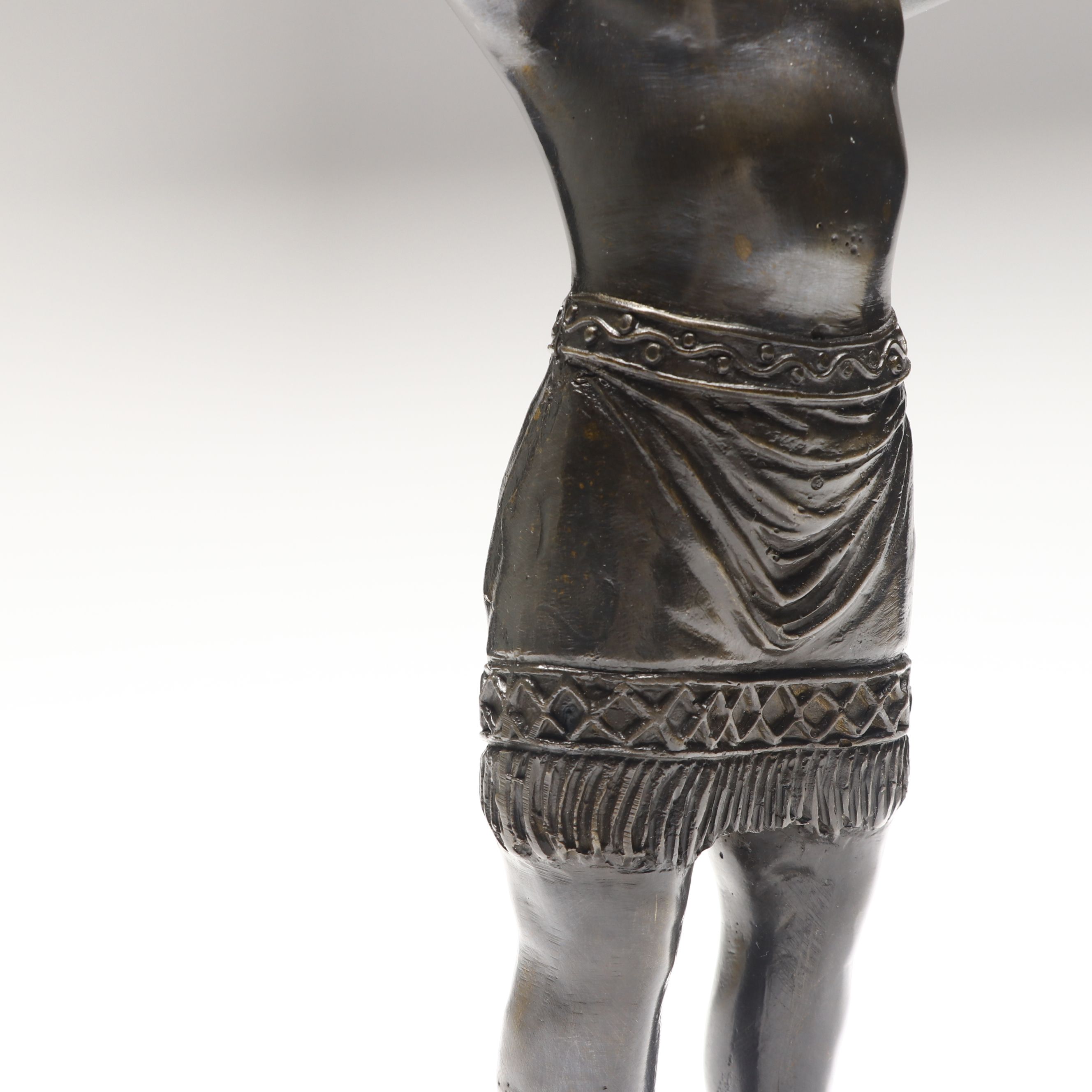 Bronze Finish Figural Candle Holder