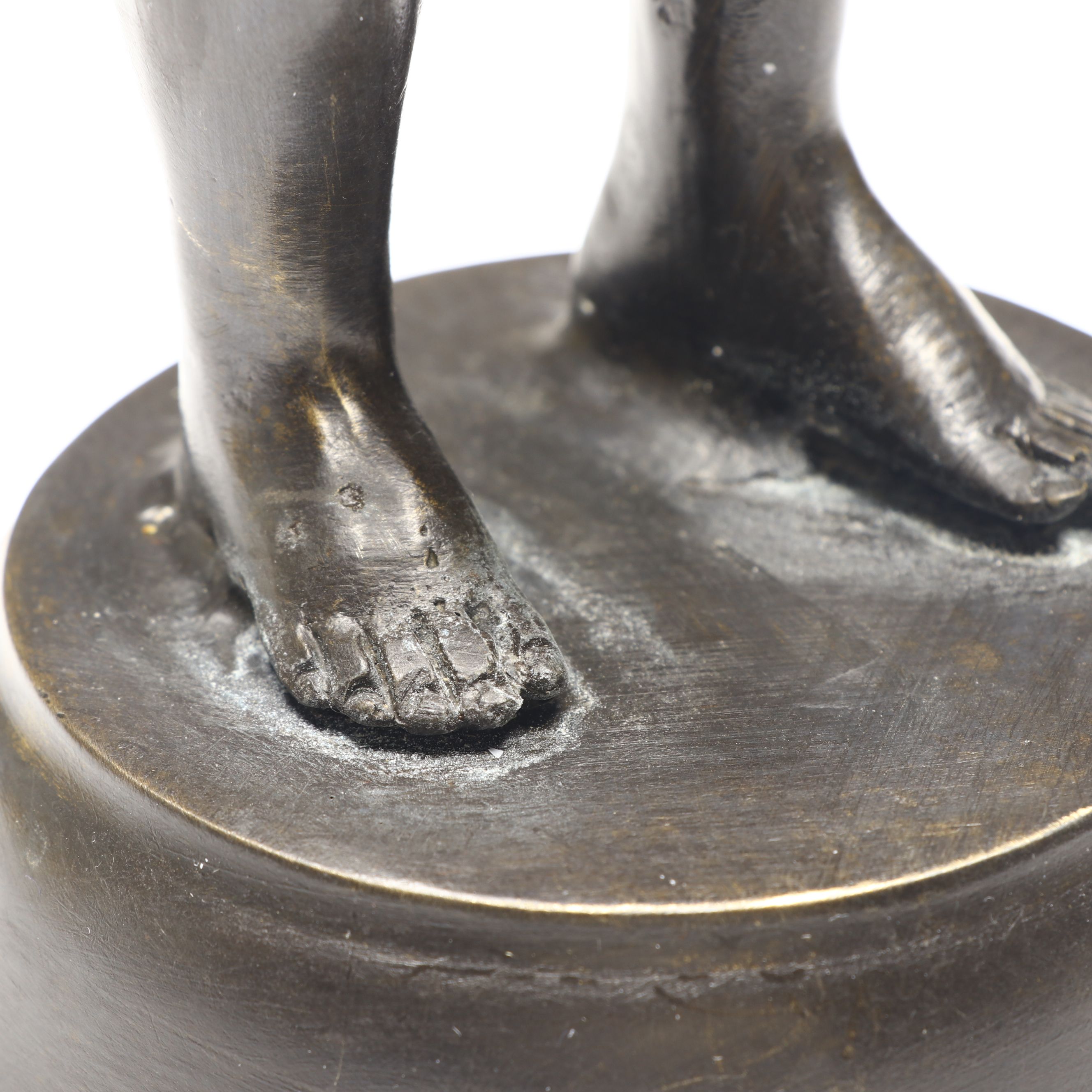 Bronze Finish Figural Candle Holder