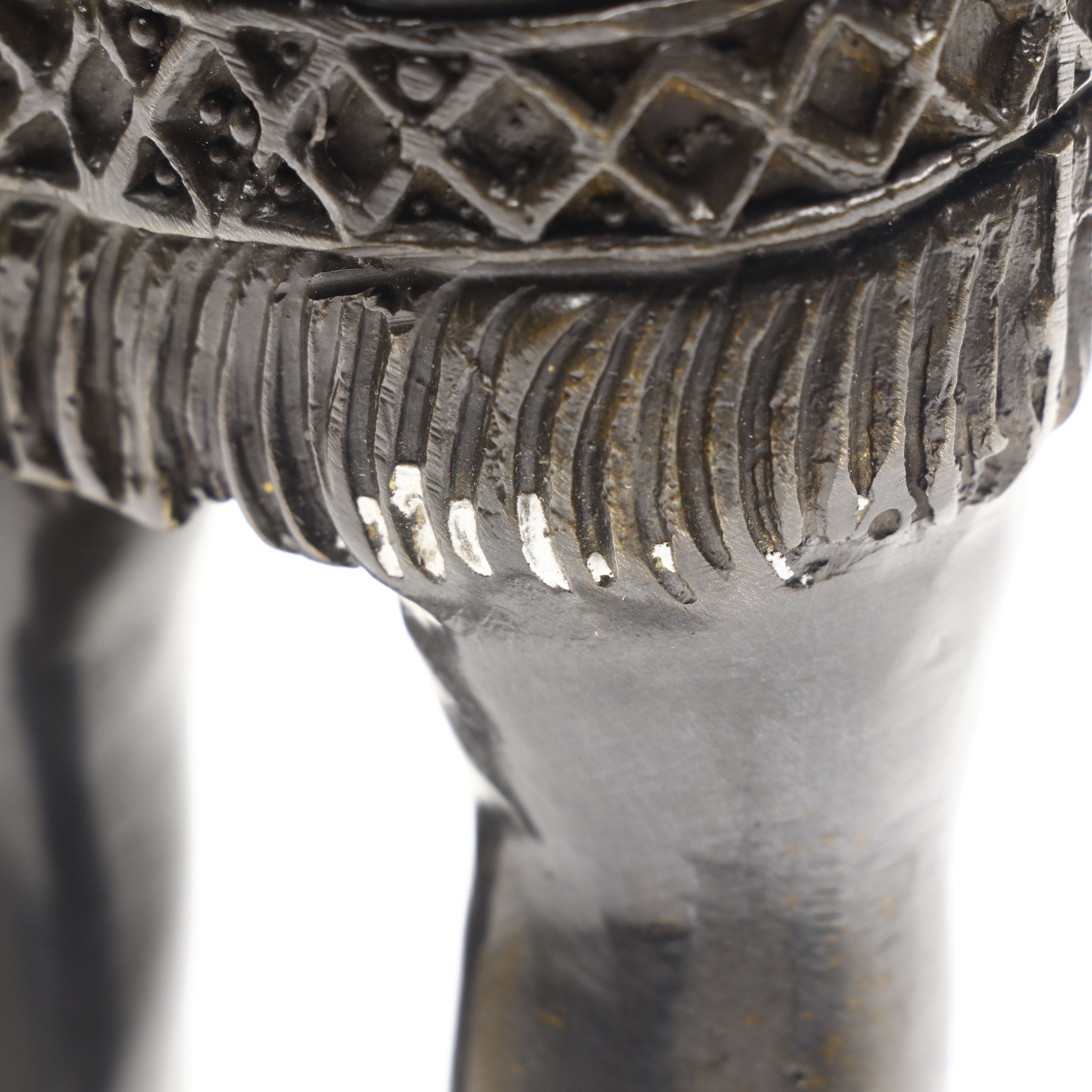 Bronze Finish Figural Candle Holder